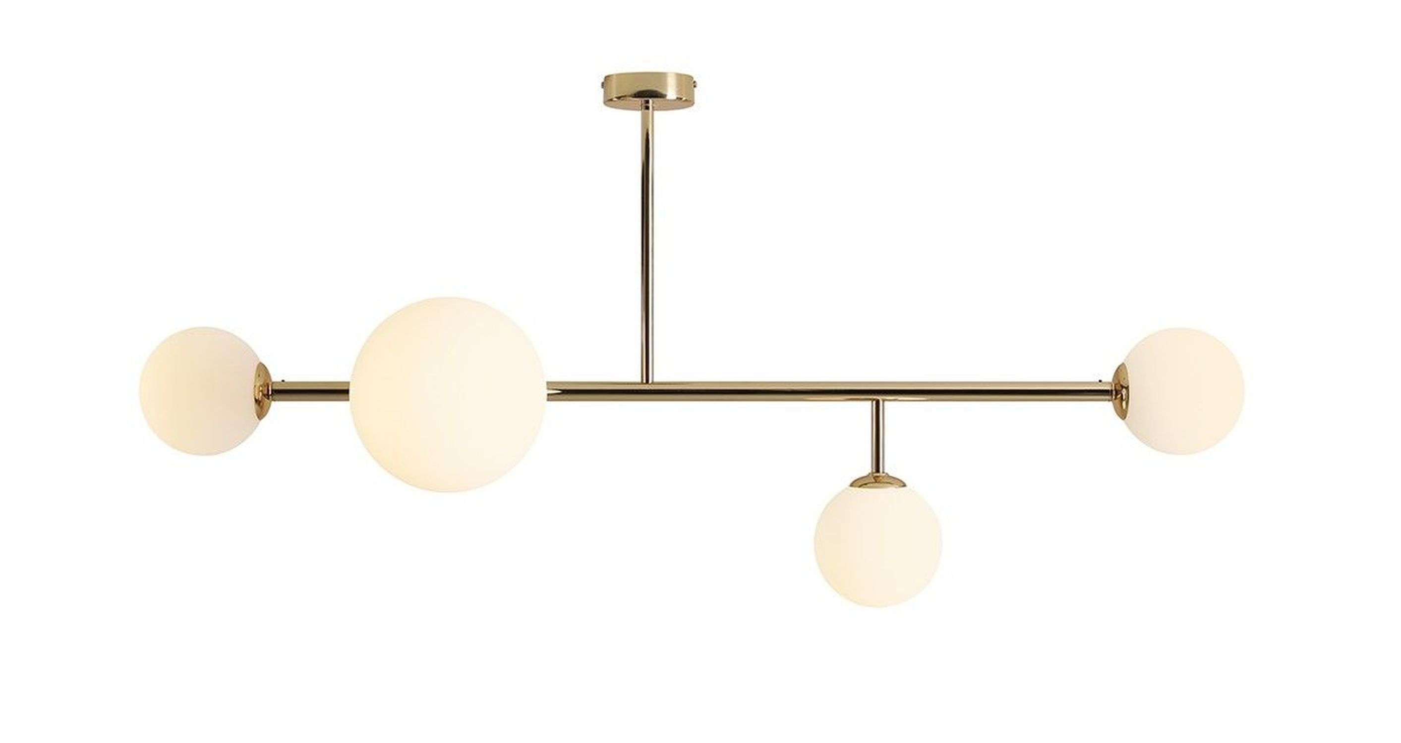 Deckenleuchte Modern Glas Metall E14 E27 in Gold Weiß
