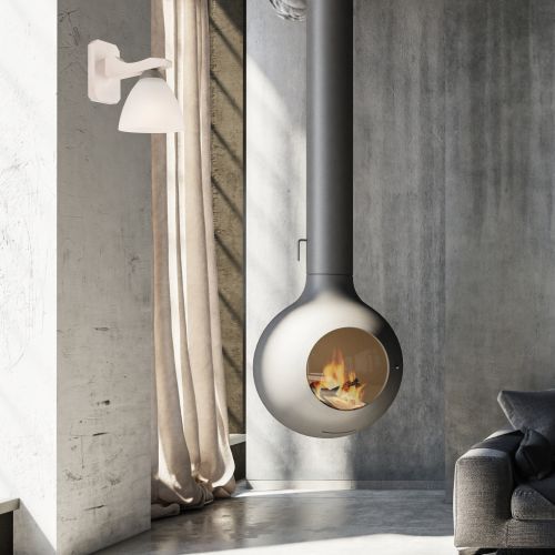 Wandlampe BATORY Braun Holz Glas gemütlich Lampe