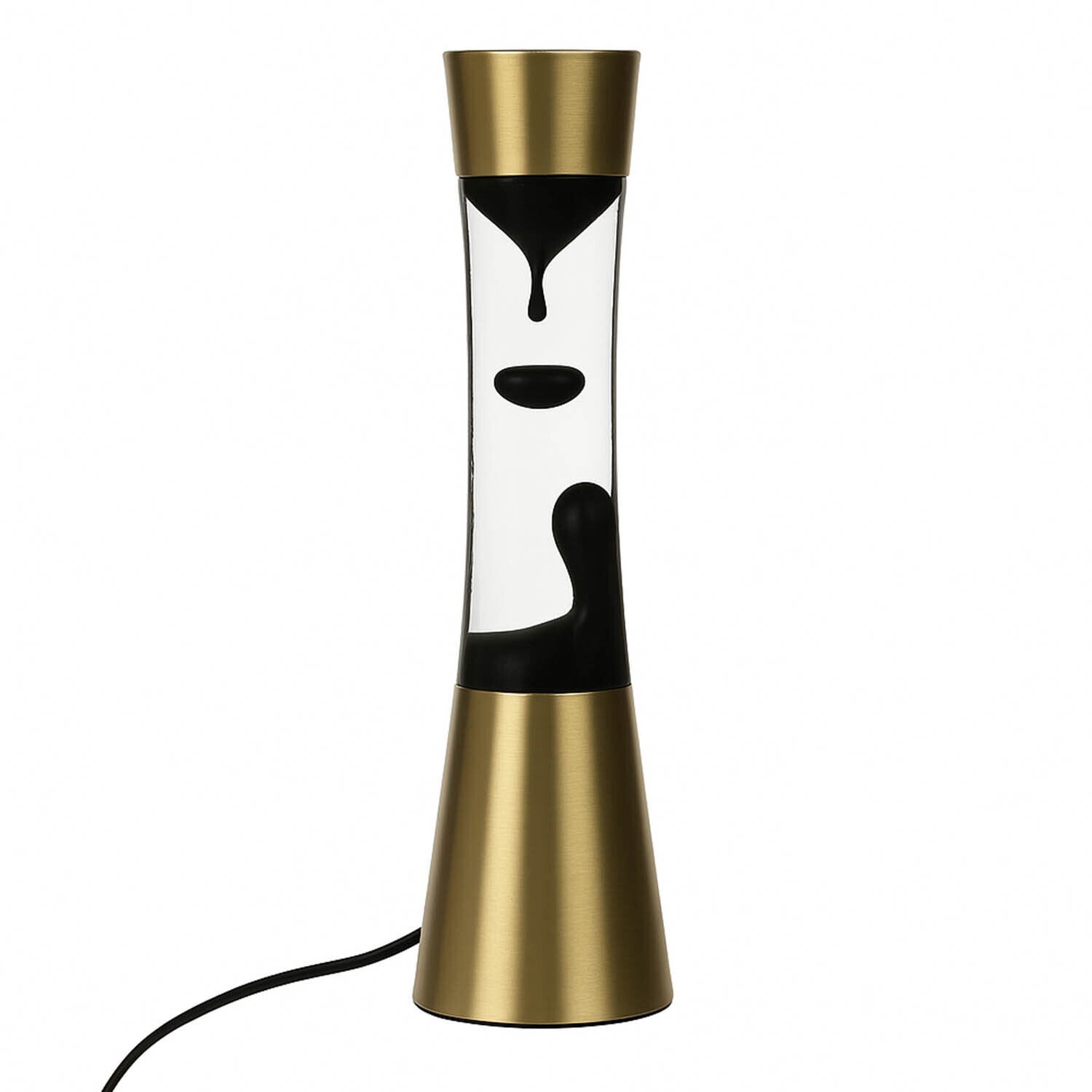 Lavalampe Retro Gold Schwarz 39 cm SANDRO