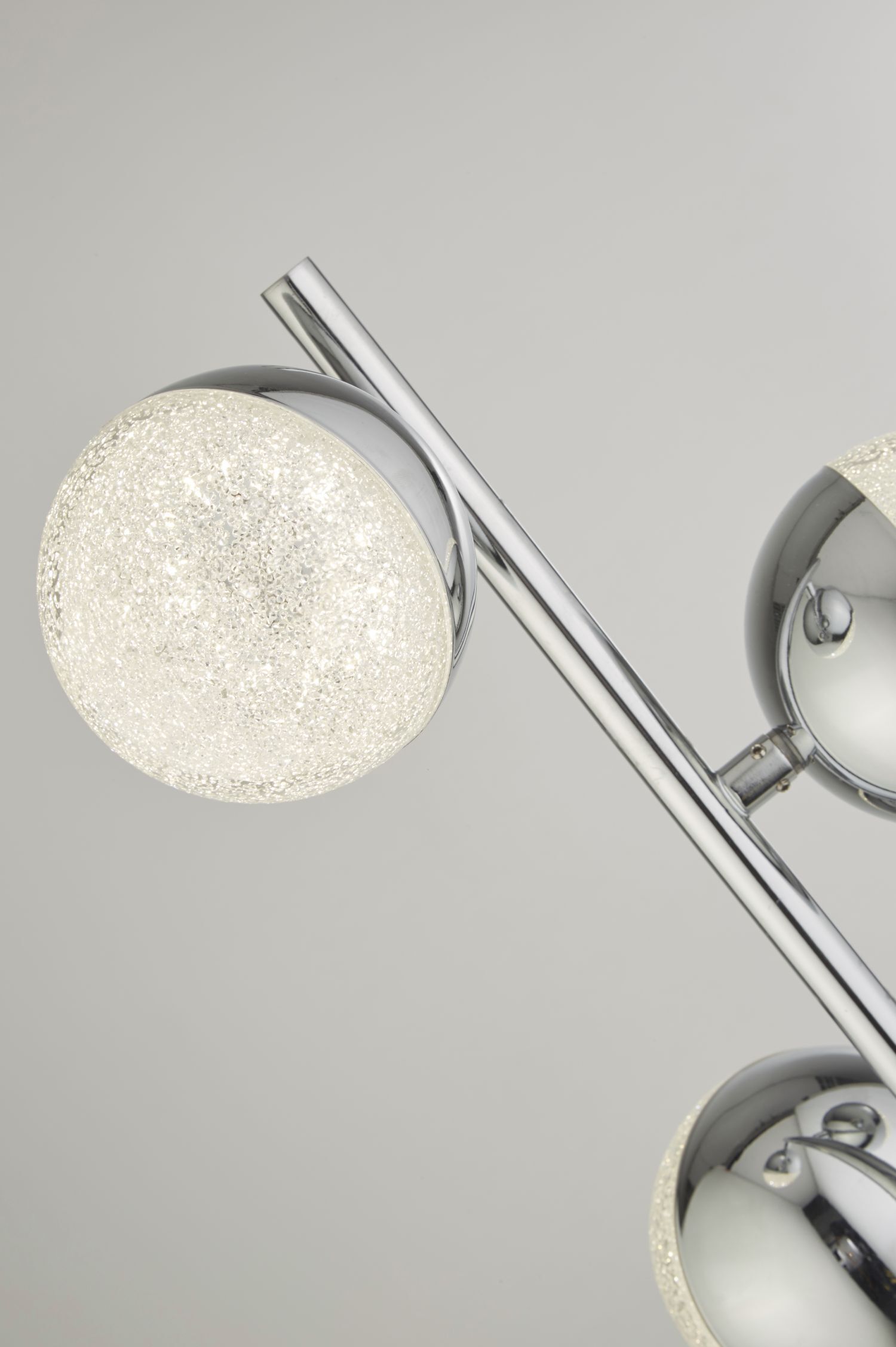 LED Stehlampe Chrom H: 152 cm 4000 K 1878 lm Glas Metall