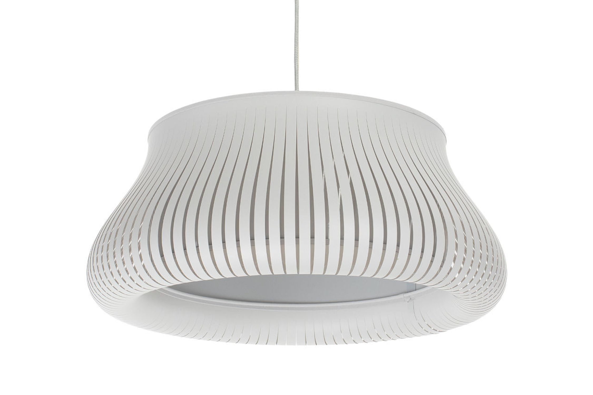 Hängelampe Weiß Grau blendarm E27 Ø30 cm rund gemütlich