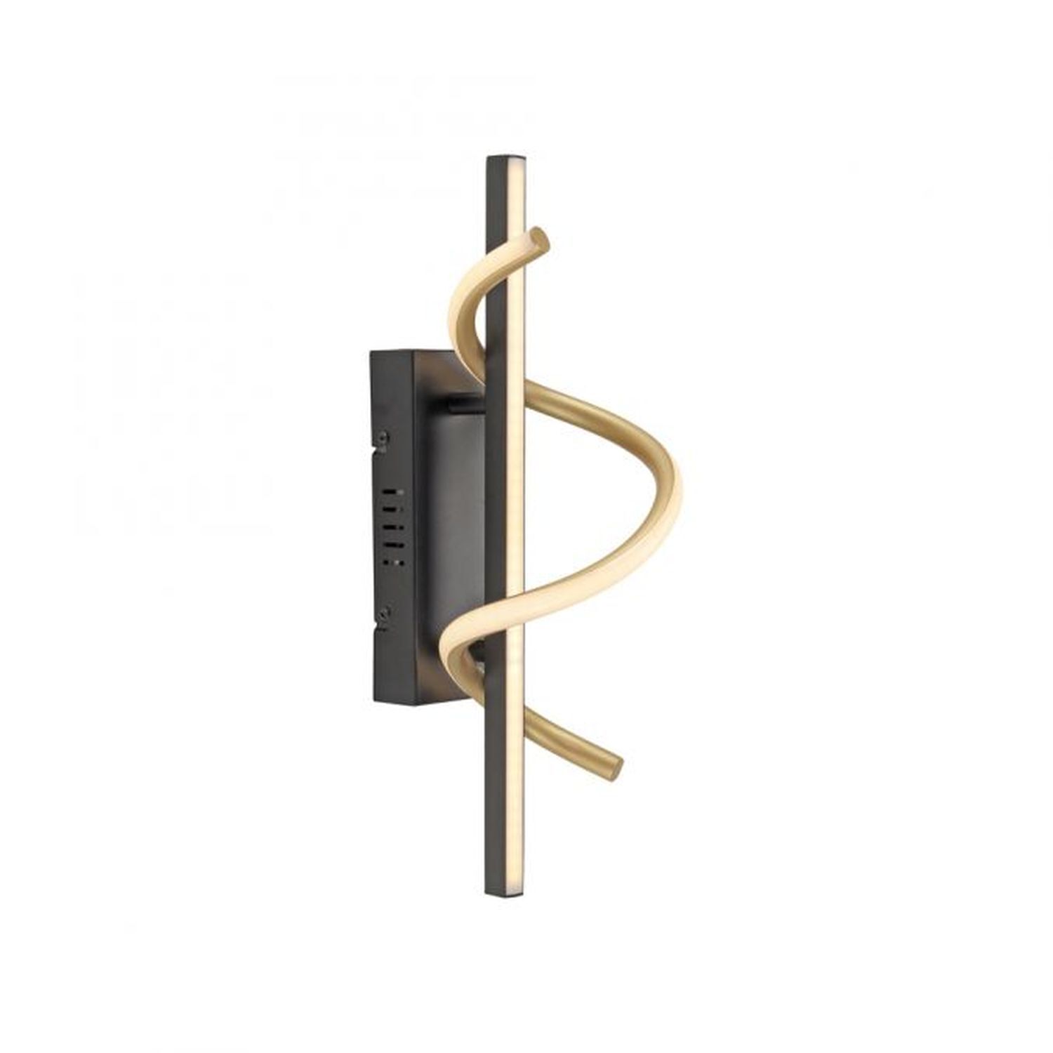 LED Wandlampe Metall dimmbar 3000 K Schwarz Messing Griff