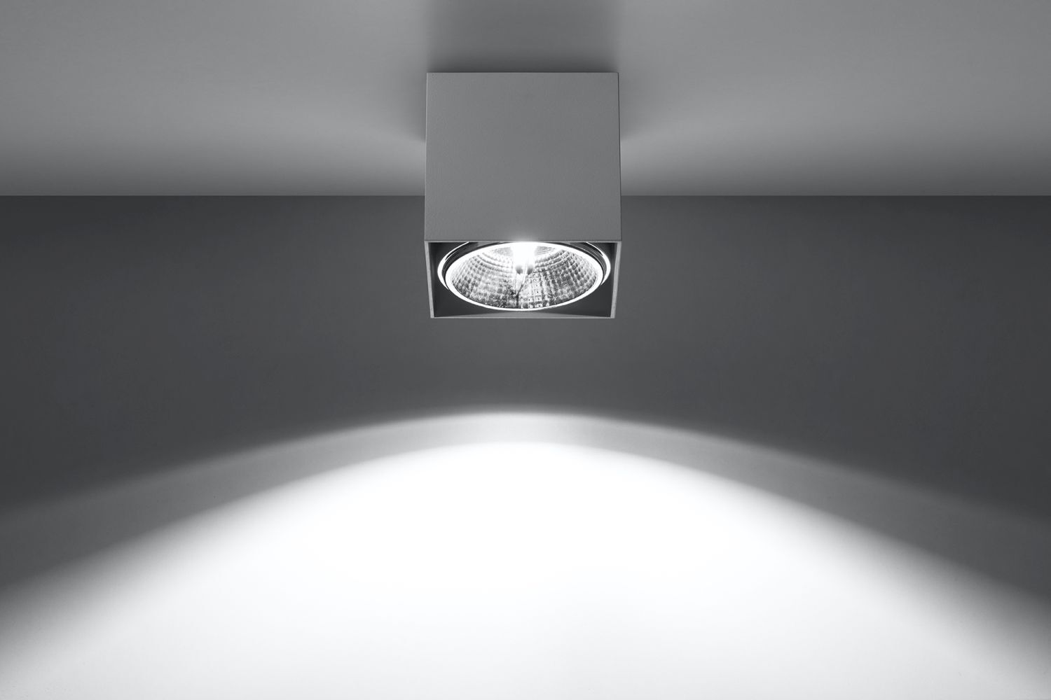 Weißer Spot Decke B:12cm klein GU0 Aluminium