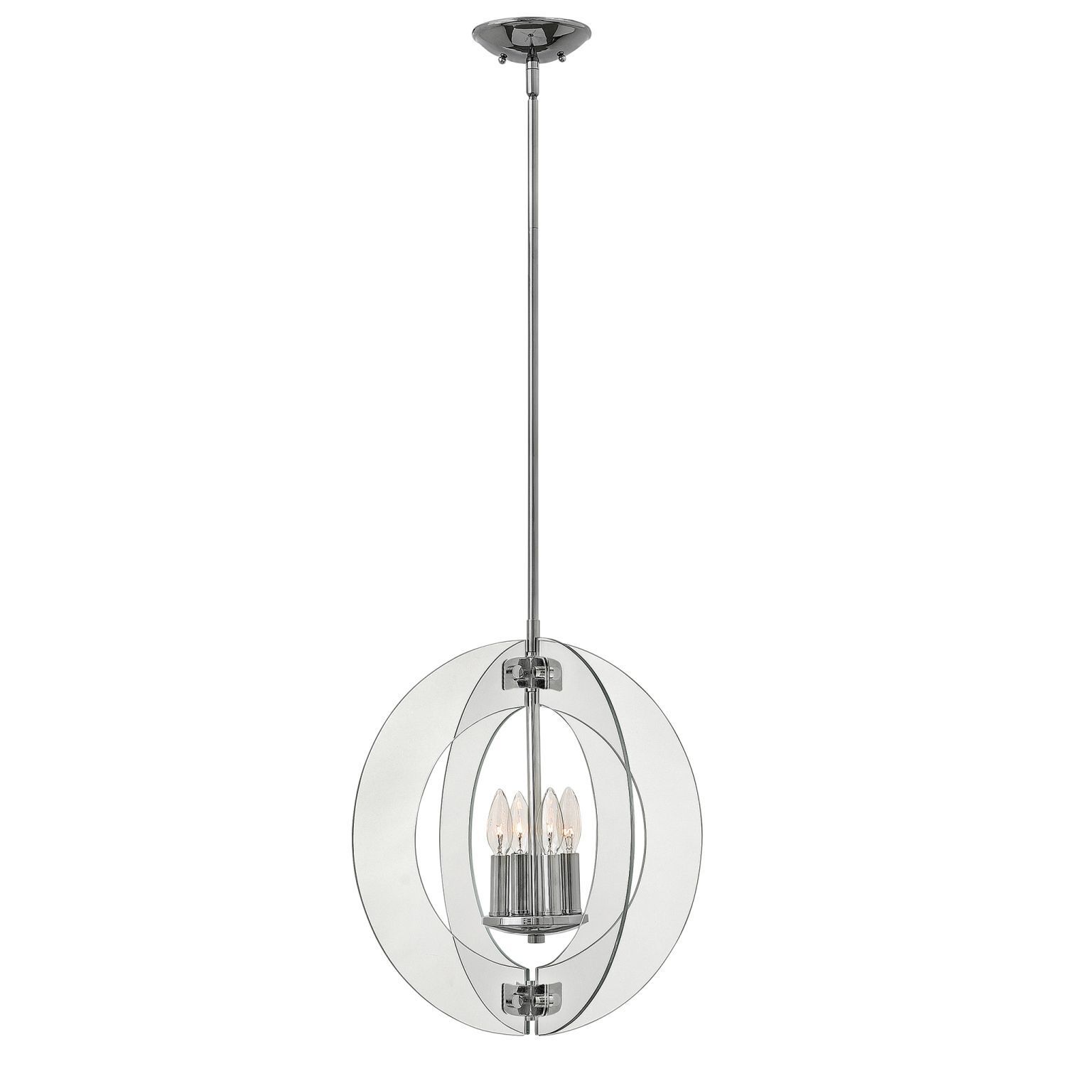 Deckenlampe Chrom Klar Glas Metall Modern BATILA