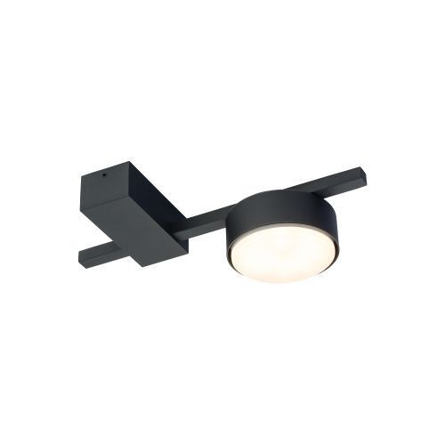 Schwarze Deckenleuchte klein L:23cm Aluminium Metall