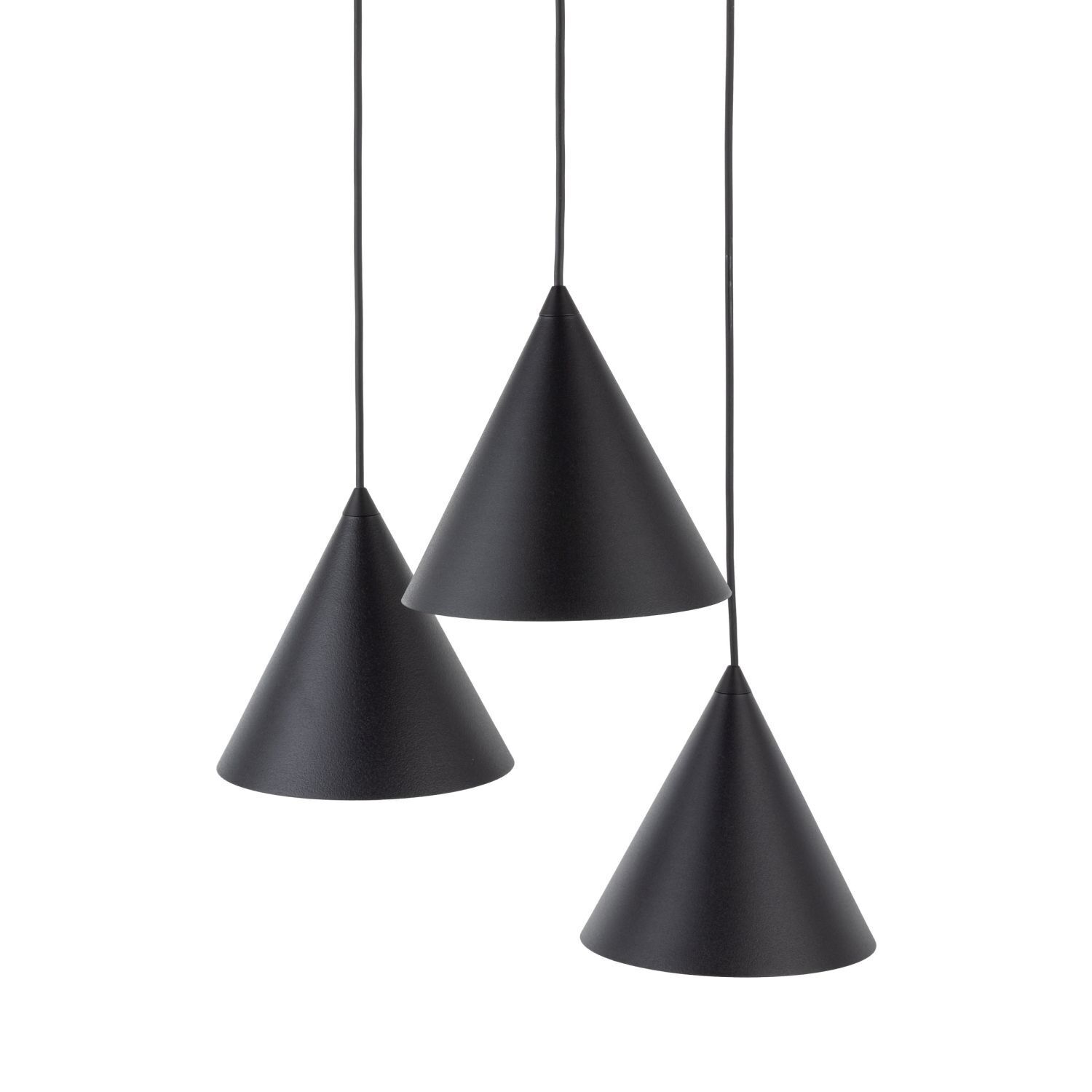 Hängelampe Schwarz verstellbar 3-flammig E27 Ø 42 cm CODY