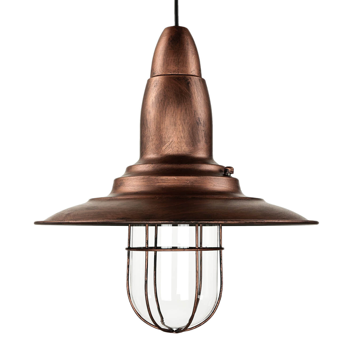 Moderne Pendelleuchte FISHERMAN in Kupfer Antik Leuchte, Lampe, Kronleuchter