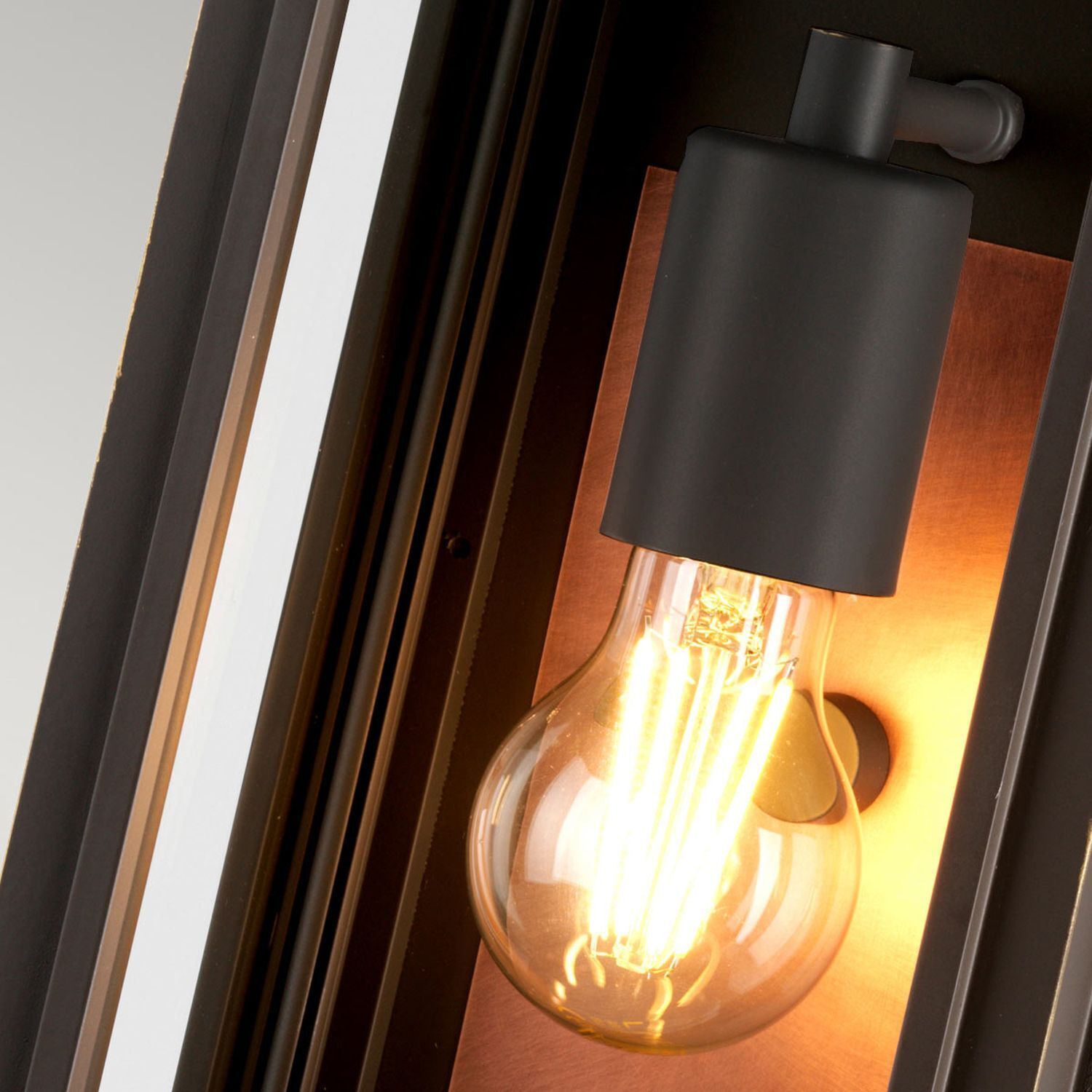 Vintage Wandleuchte außen Aluminium Glas H: 35,5 cm IP44 E27 Licht, Lampe