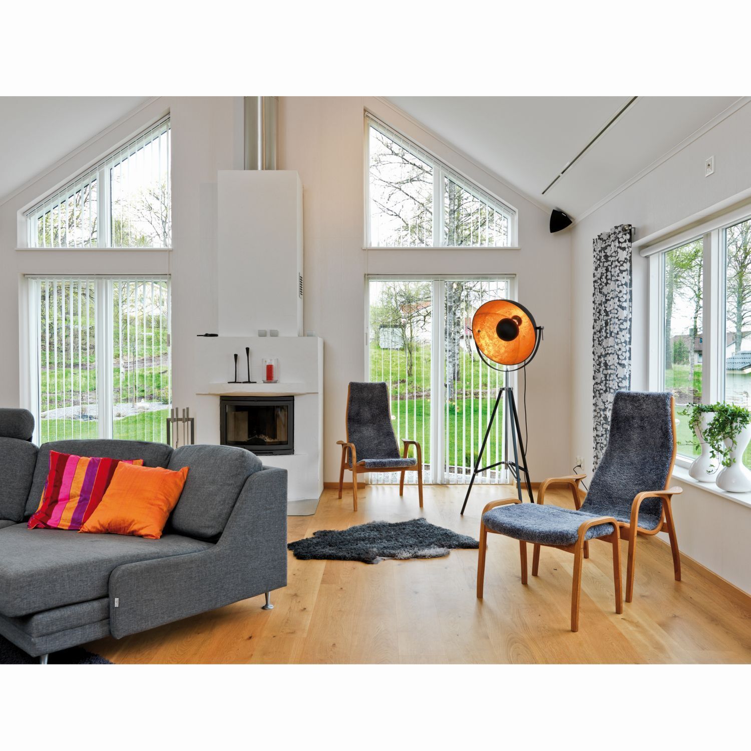 Innenarchitektur, Inneneinrichtung, Wohnzimmer, Fenster, Französisches Fenster