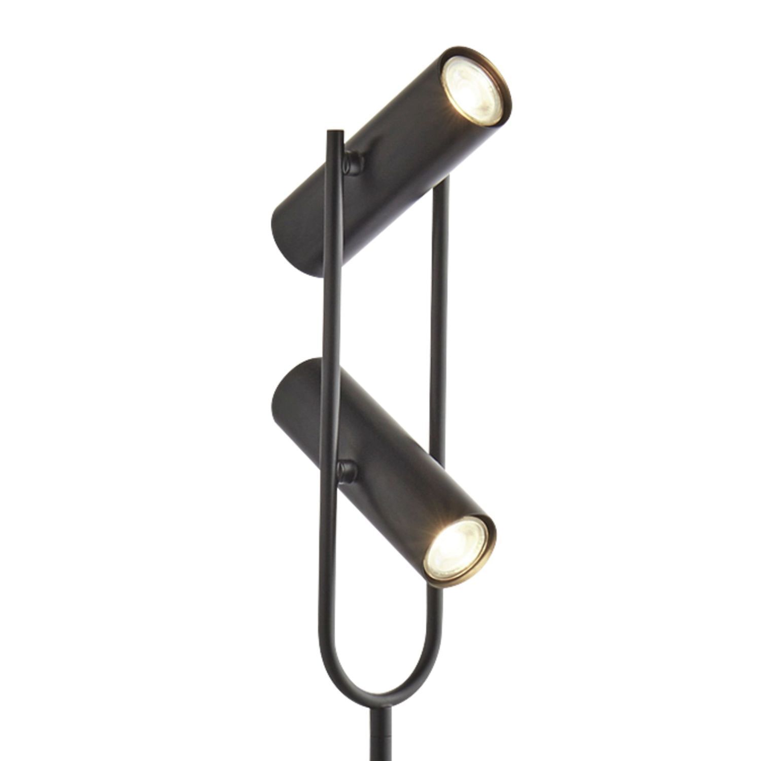 Stehleuchte 2-flammig Schwarz GU10 150 cm Metall verstellbar