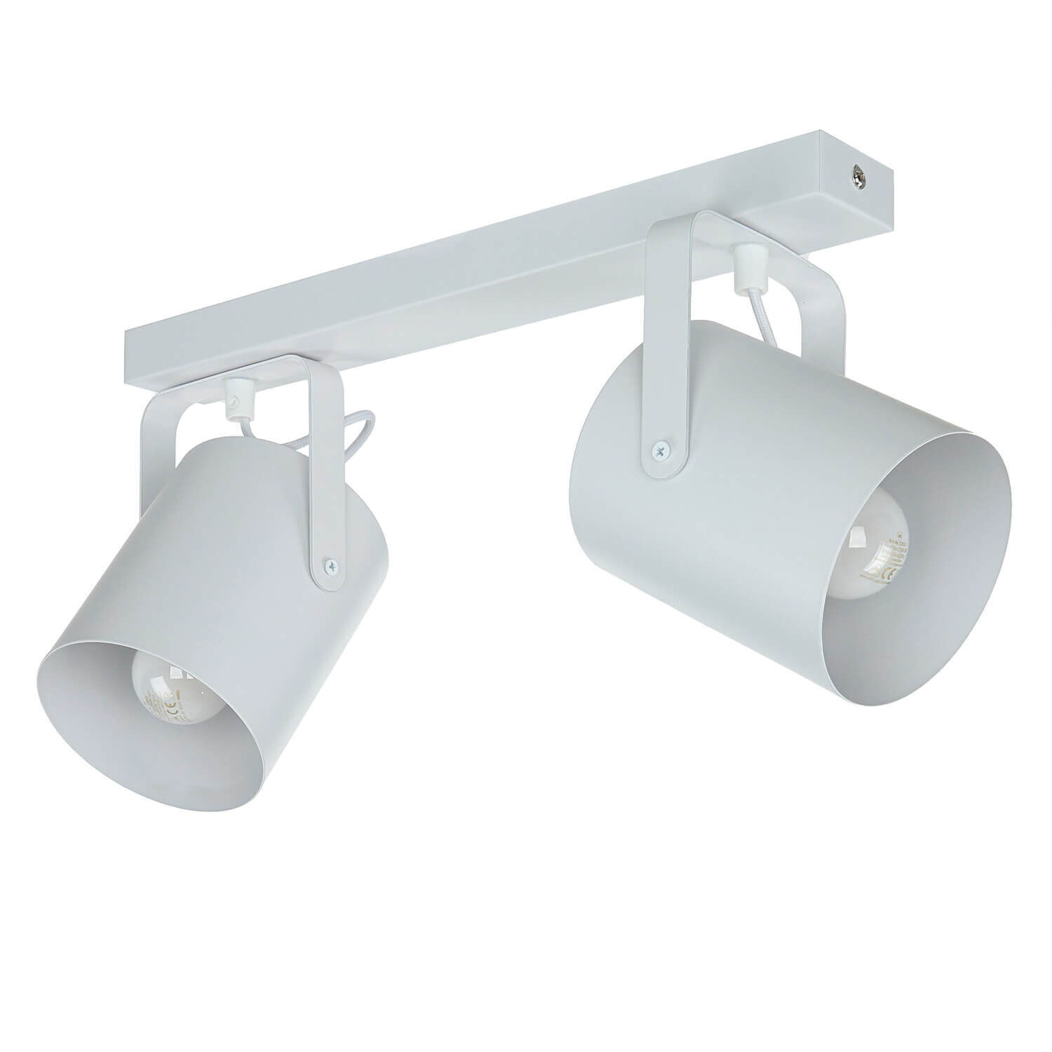 Deckenstrahler Weiß 2 flmg E27 Beleuchtung, Lampe, Drinnen, Zimmer, Duscharmatur