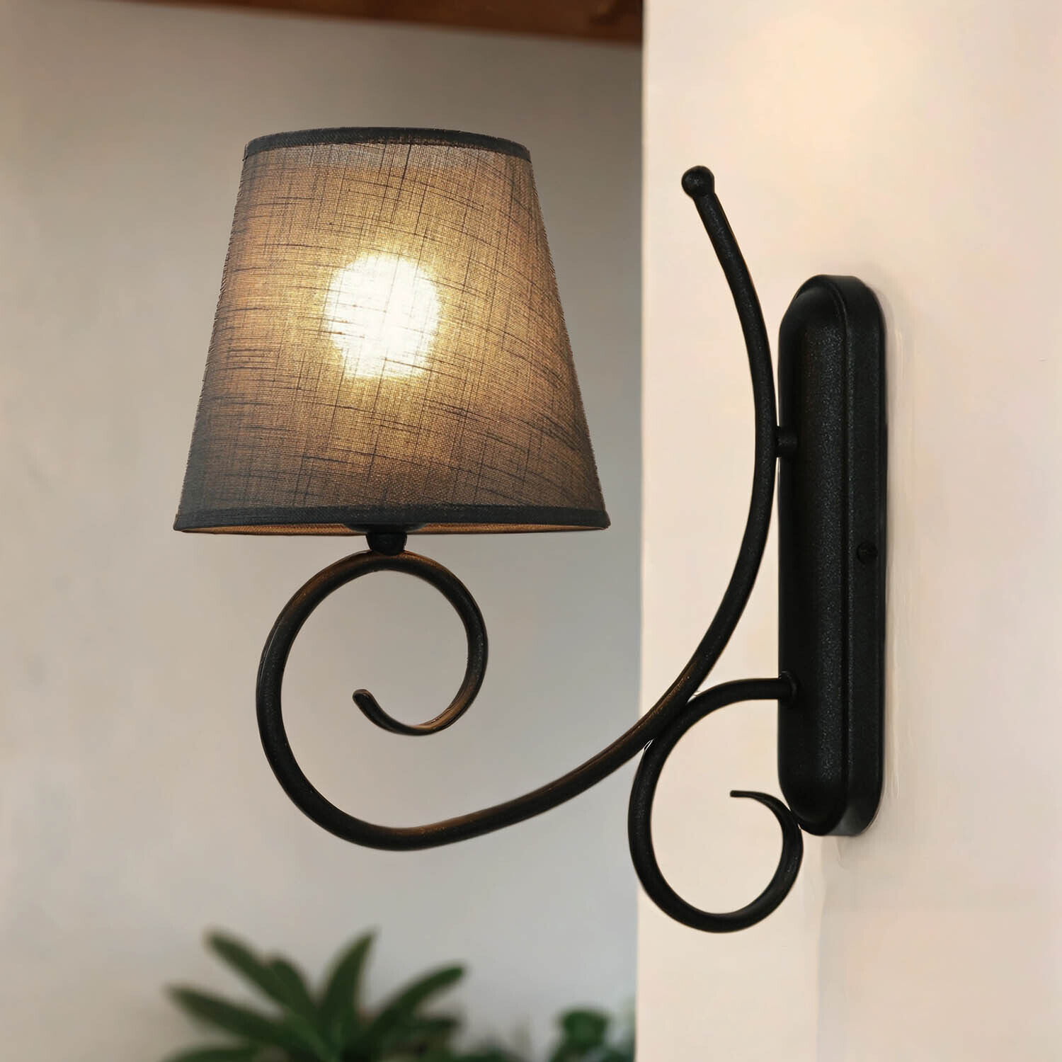 Wandlampe Romantisch Anthrazit Landhaus gemütlich