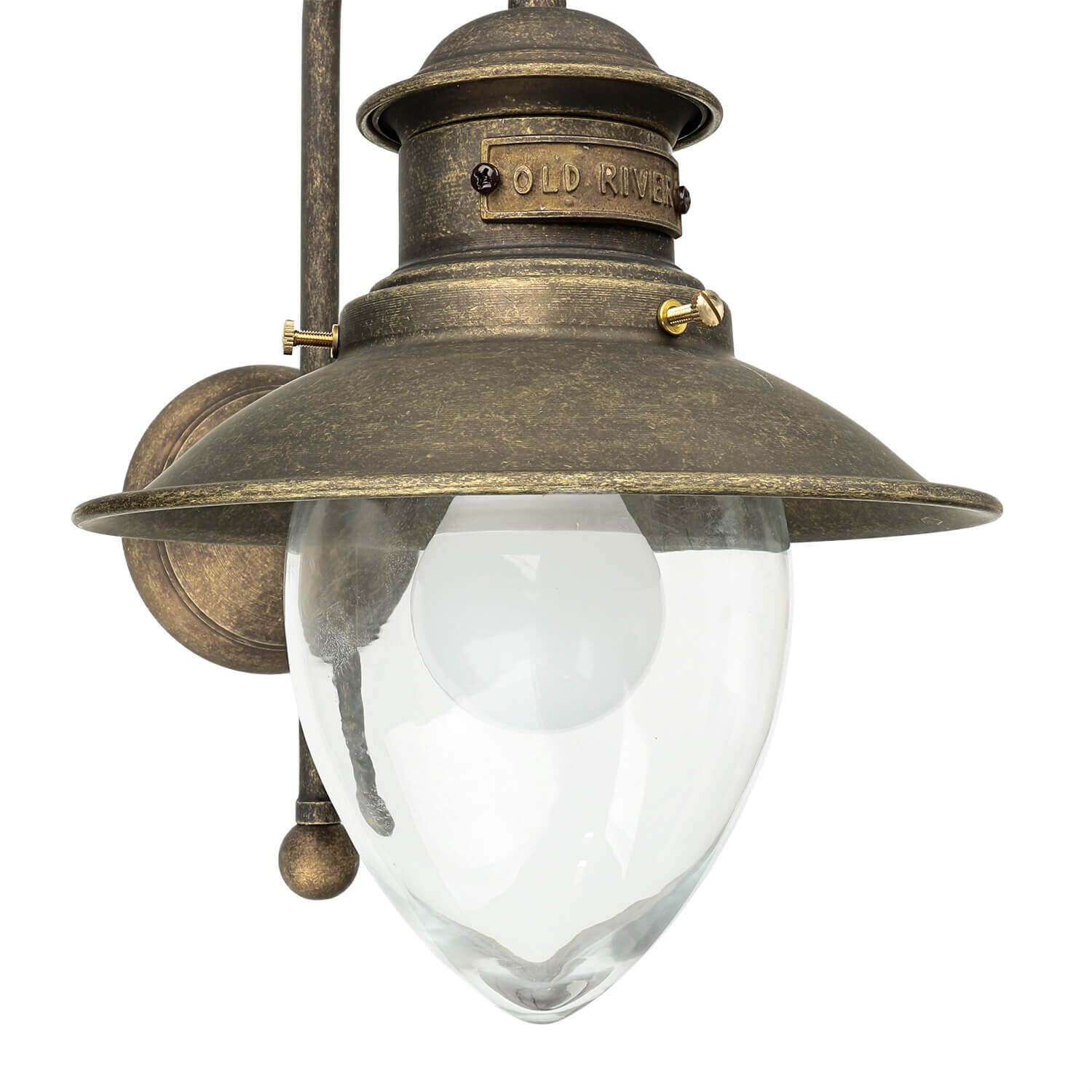 Wandleuchte Echt-Messing in Bronze Antik Al Mare Lampe, Leuchte
