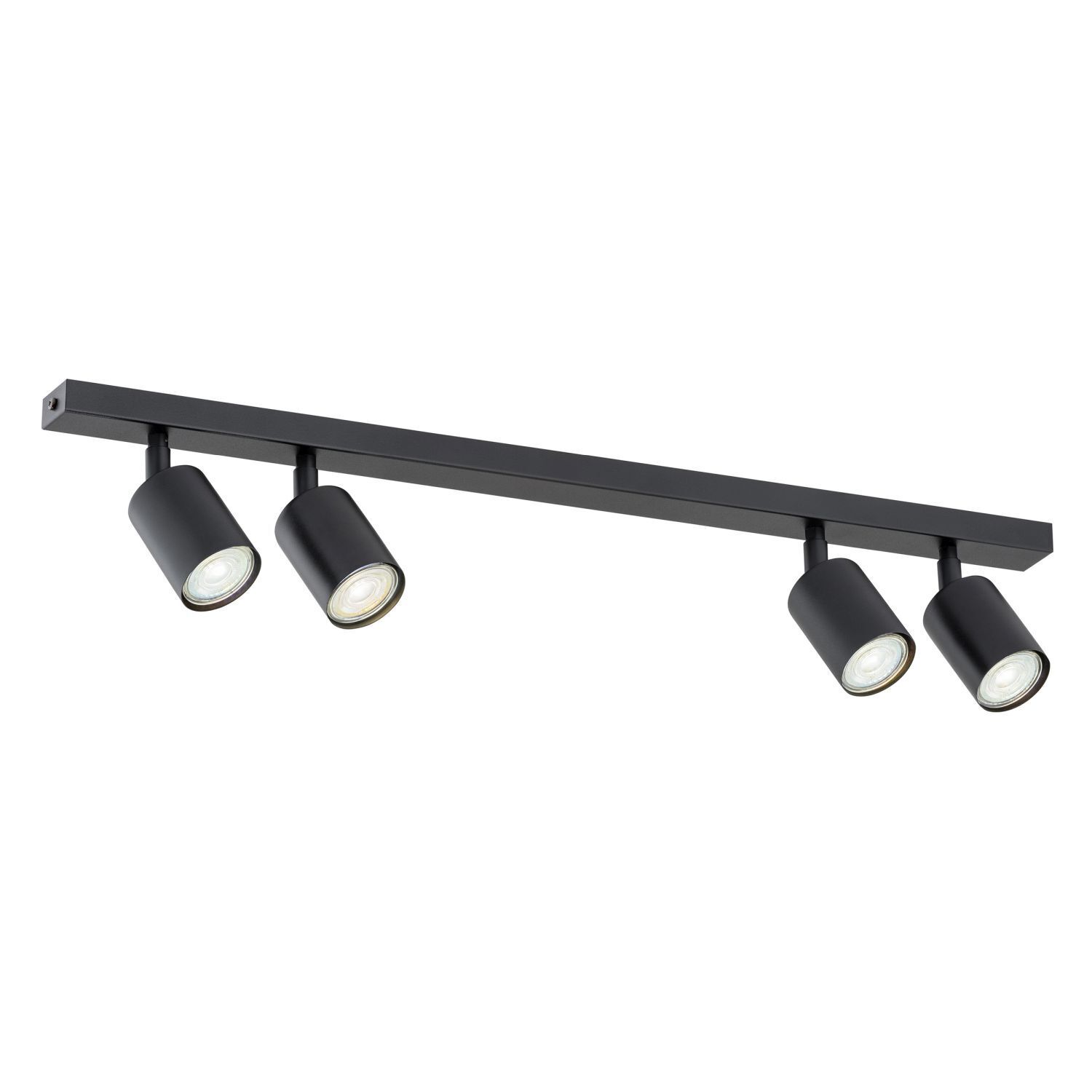 Deckenspot Metall Schwarz L: 70 cm schwenkbar GU10 4-flammig