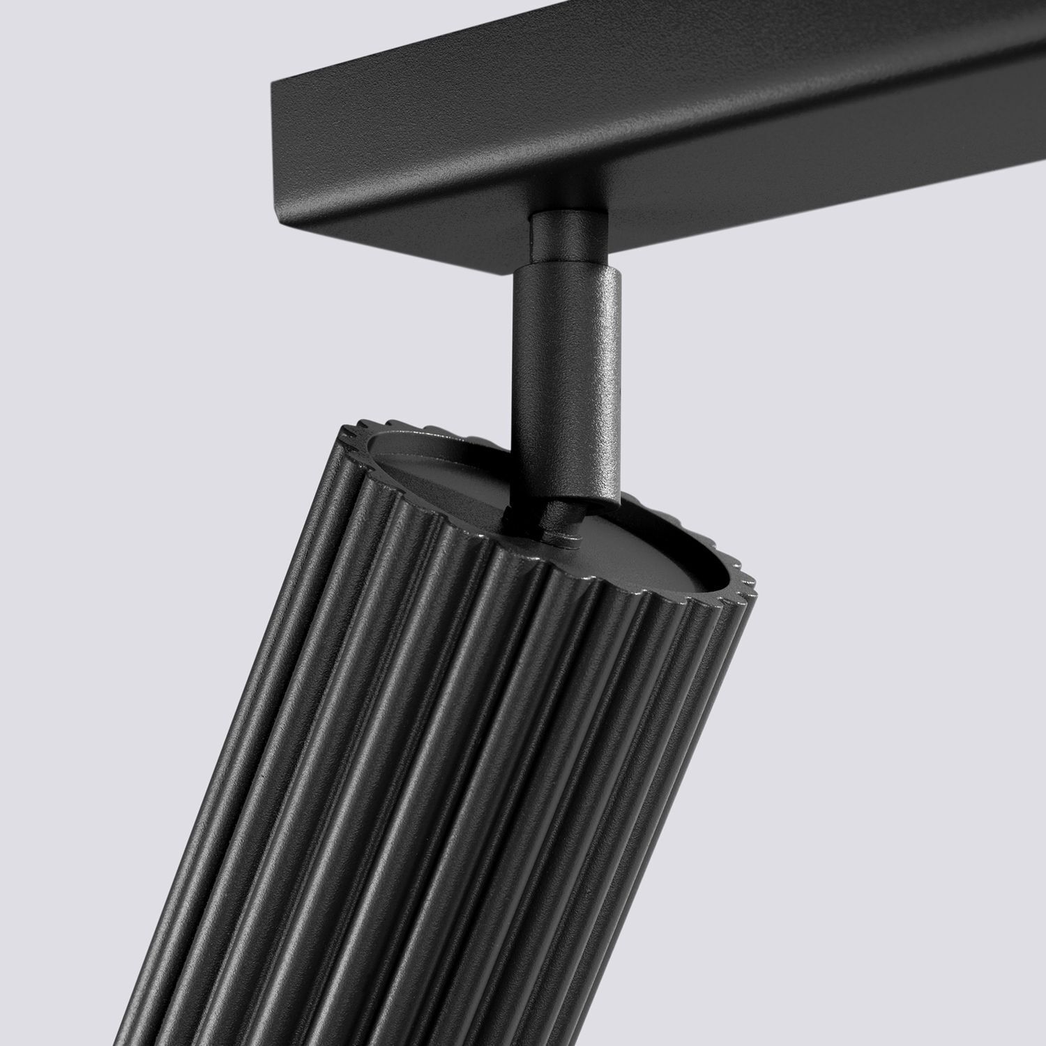 Deckenstrahler Schwarz 117 cm lang flammig GU10 schwenkbar