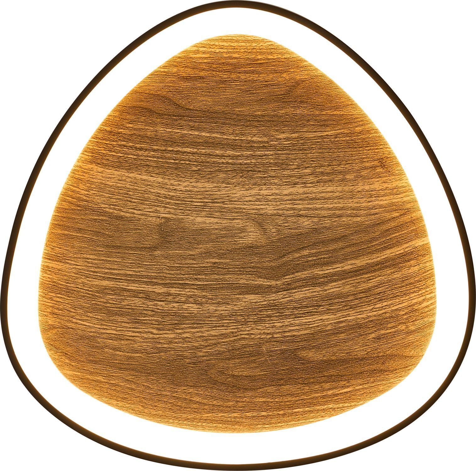 LED Wandleuchte Natur Schwarz B:45 cm 40W Skandinavisch stuhl, holz, holzartig, leder, braun