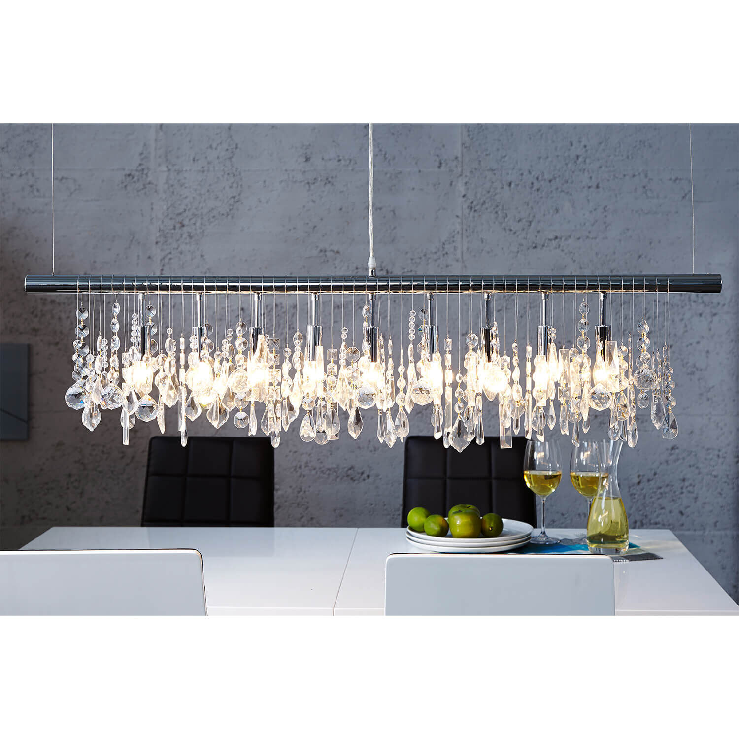 Pendelleuchte Esstisch Kristall Moderne Lampe E14 Leuchter, Lampe, Drinnen, Innenarchitektur