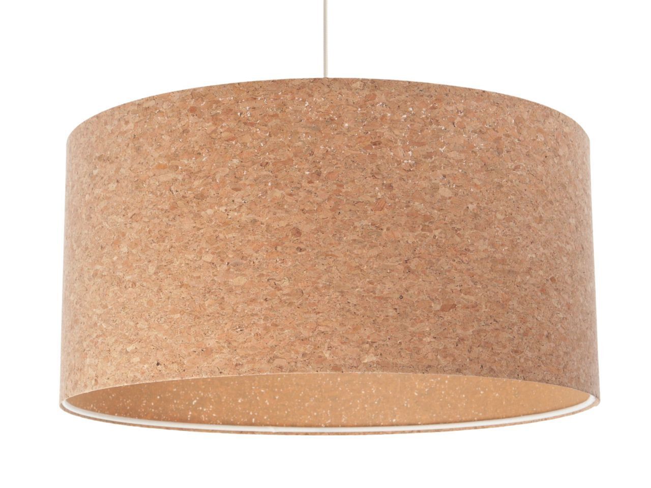 Pendelleuchte E27 Ø 50 cm rund Natur Weiß Kork Modern