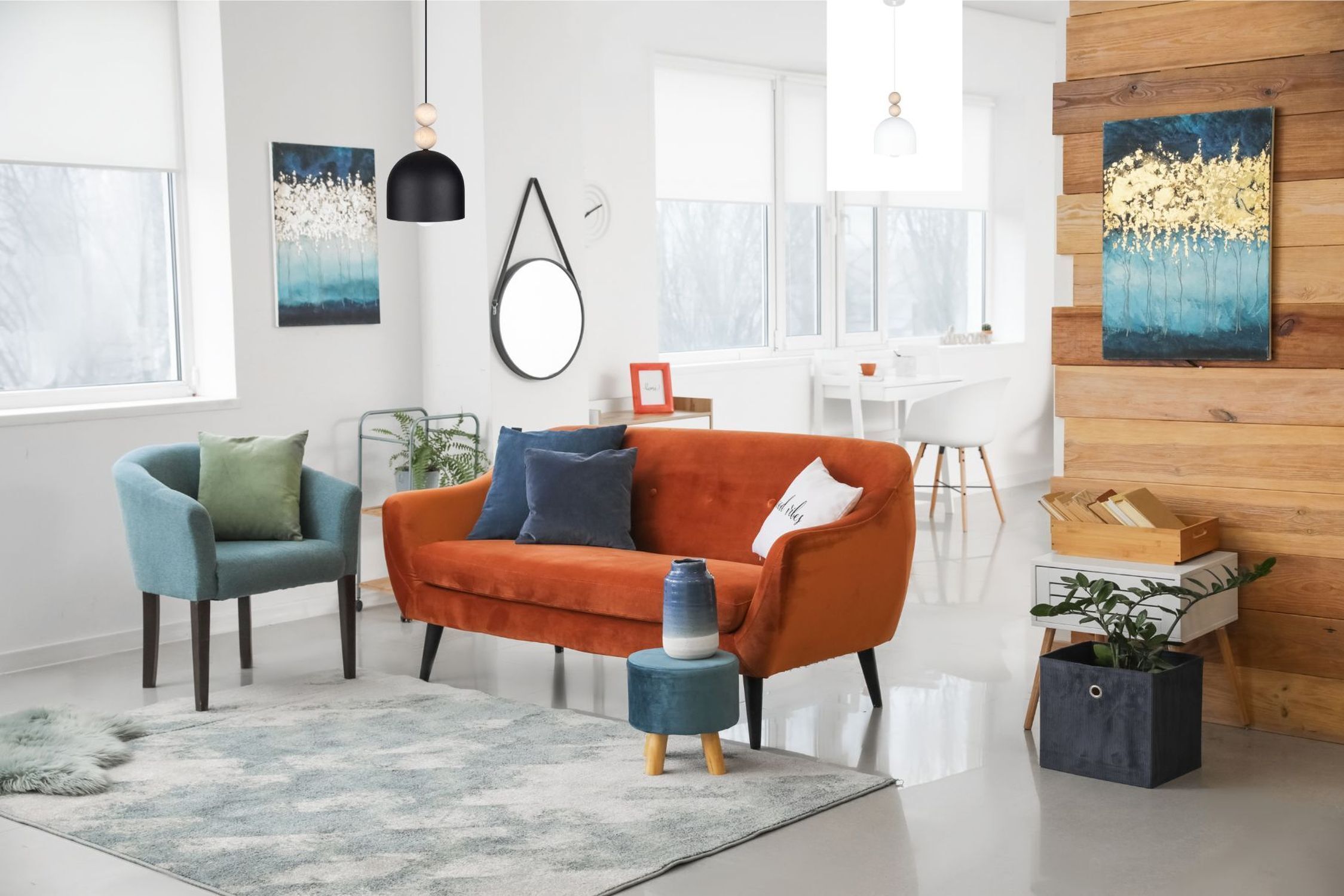 Schwarze Hängeleuchte Metall Holz Ø17 cm E27 wohnlich Dekoration für Zuhause, Innenarchitektur, Wohnzimmer, Couch, Tabelle