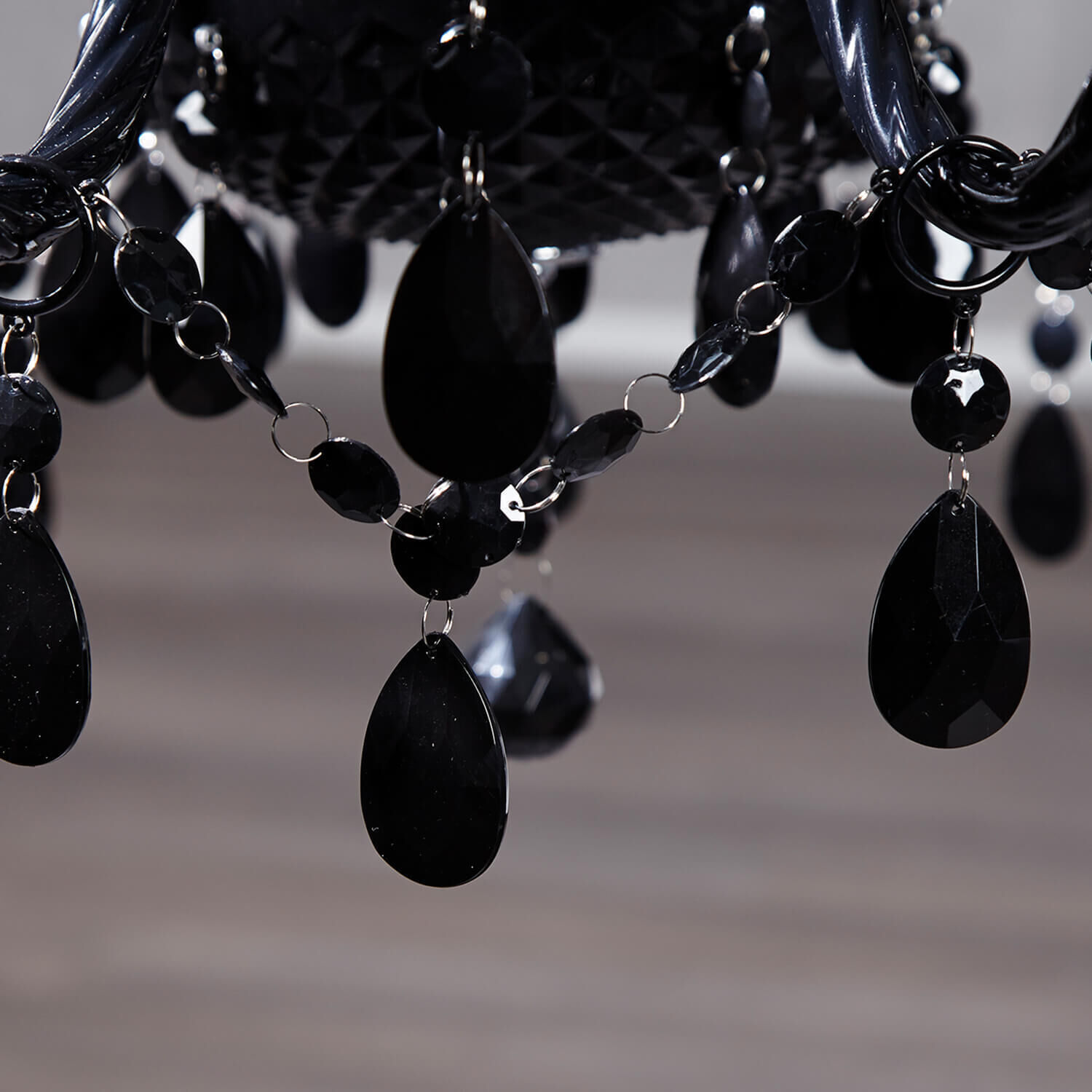 Esszimmer Lampe Designerleuchte Klassisch E14 Schwarz Leuchter, Zubehör, Kristall, Edelstein, Schmuck