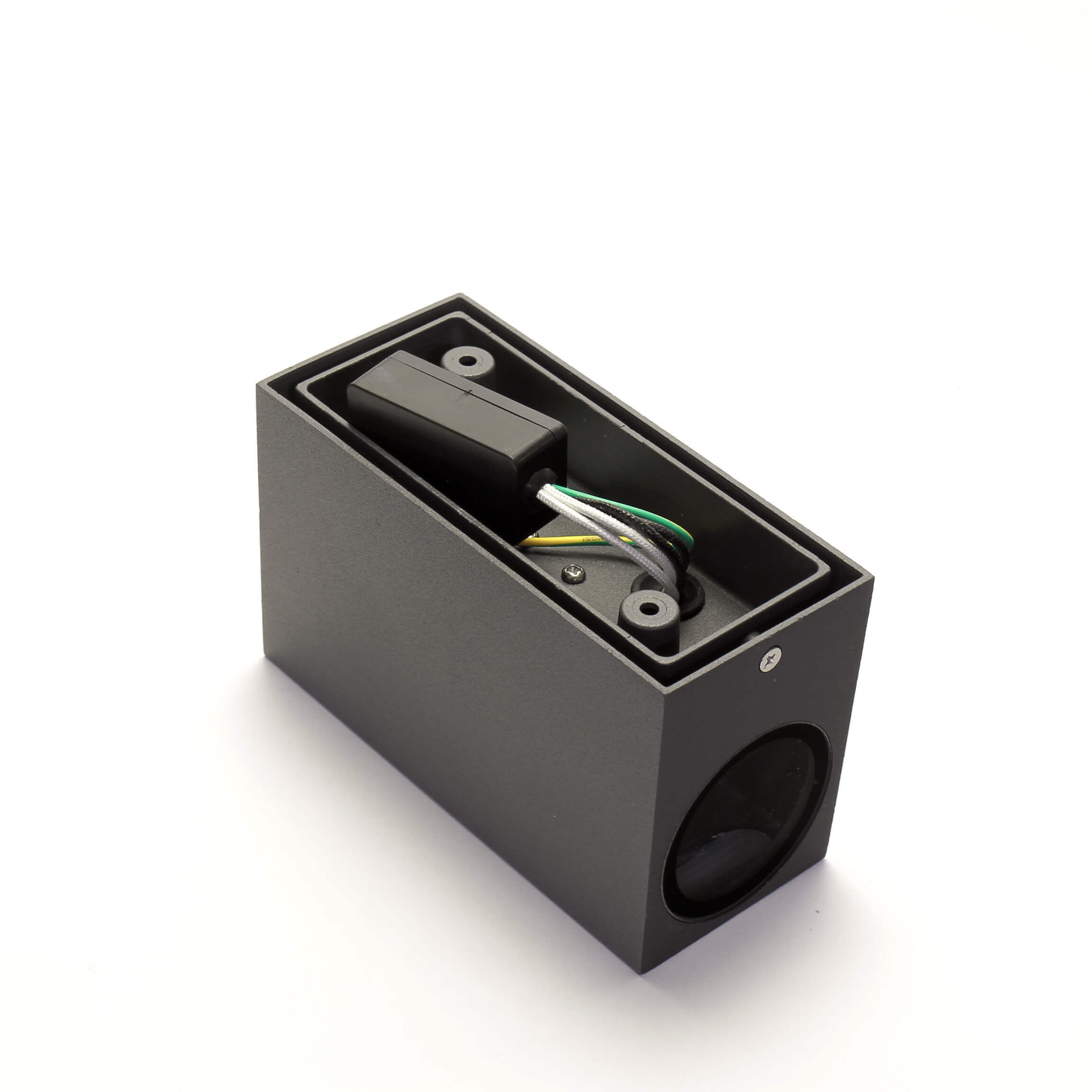 Up Down Wandlampe AALBORG Aluminium eckig IP44 Haus Elektronik, Sprecher