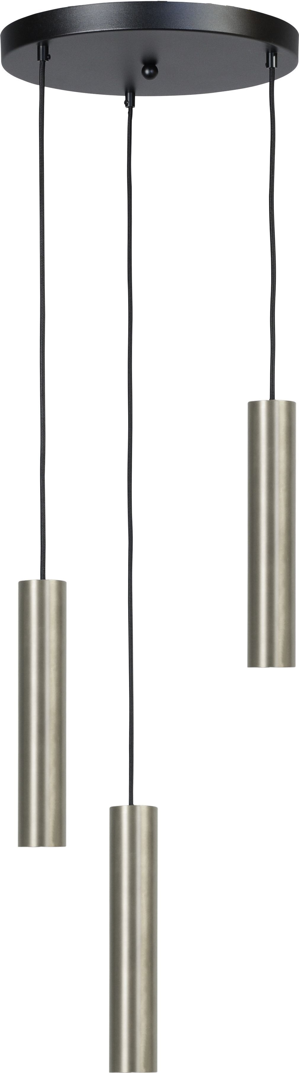 Hängelampe Metall 3-flammig Nickel Schwarz GU10 ERION