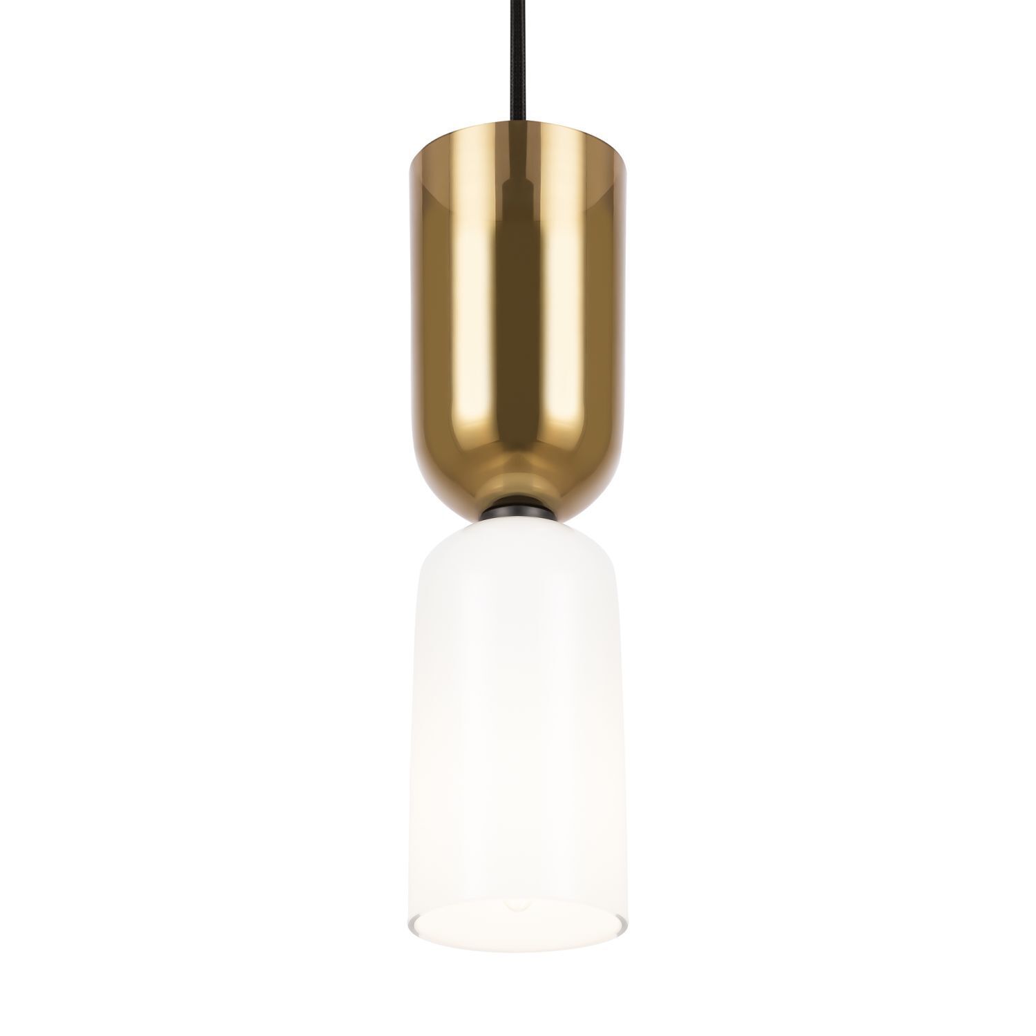 Hängelampe Metall Glas E14 rund D: 8 cm H: max. 232 cm