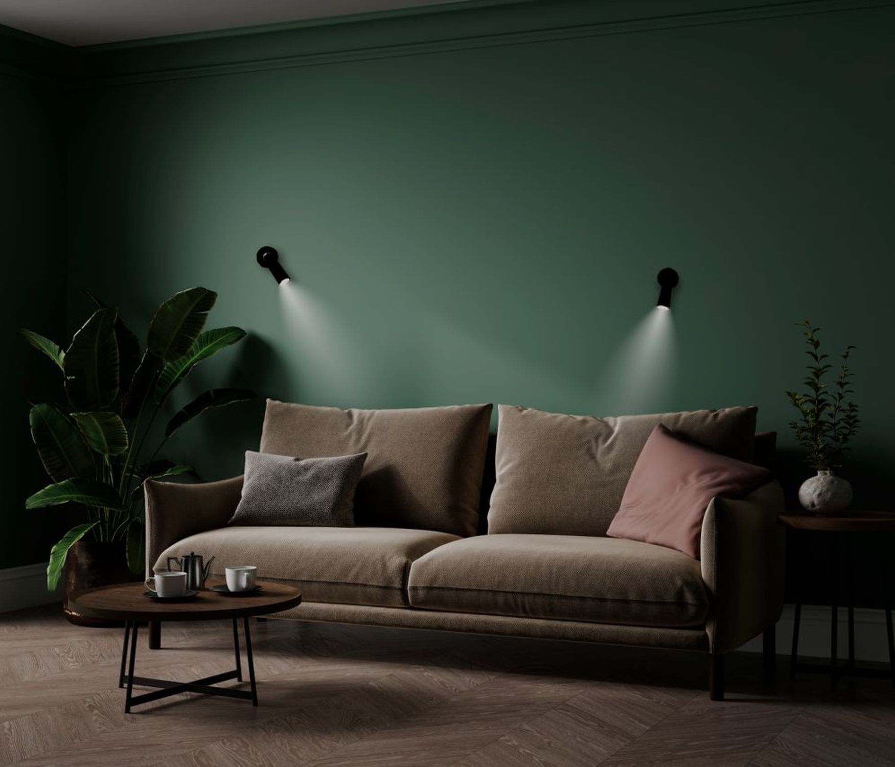 LED Wandleuchte Akku Dimmer tragbarer Schirm 3000 K Schwarz Couch, Innenarchitektur, Inneneinrichtung, Kissen, Lampe