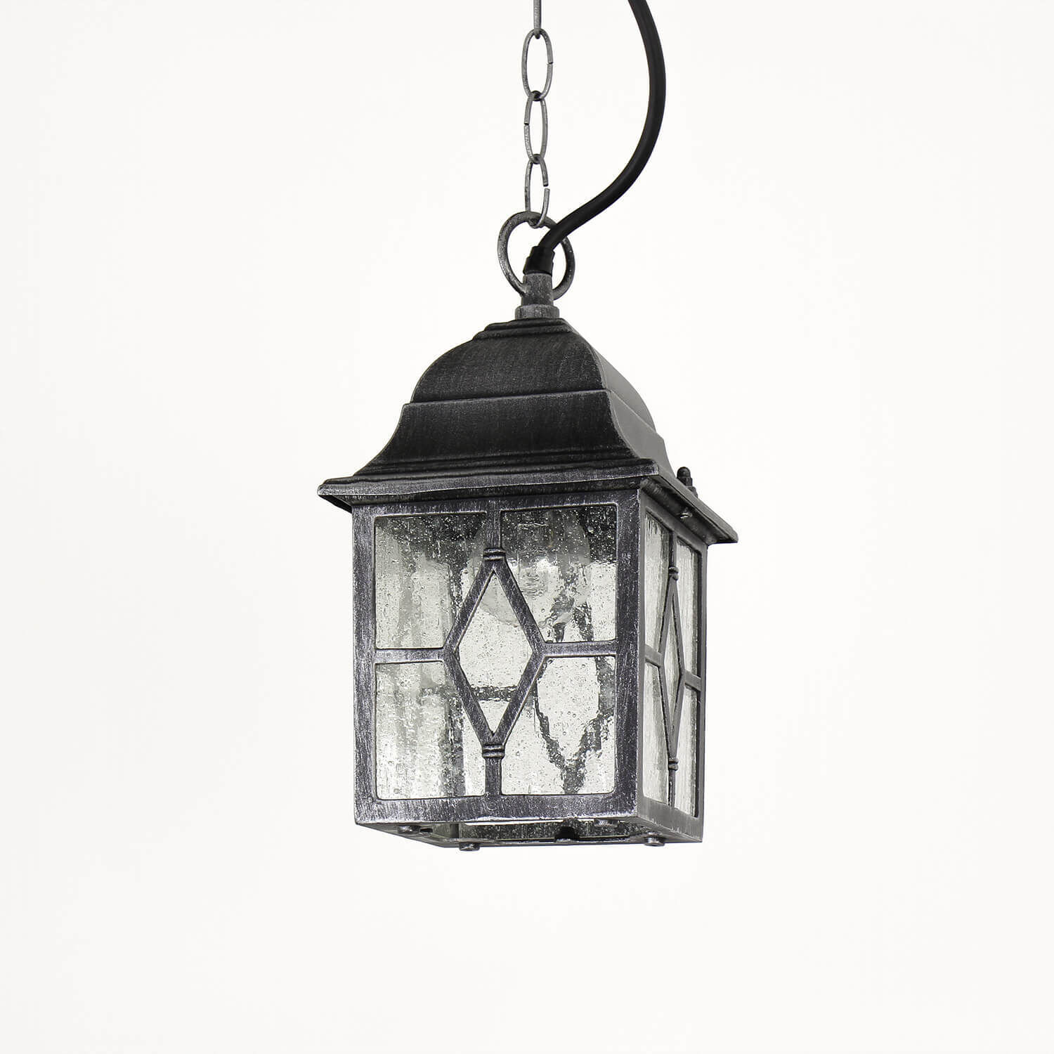 Klassische Pendelleuchte in antik silber