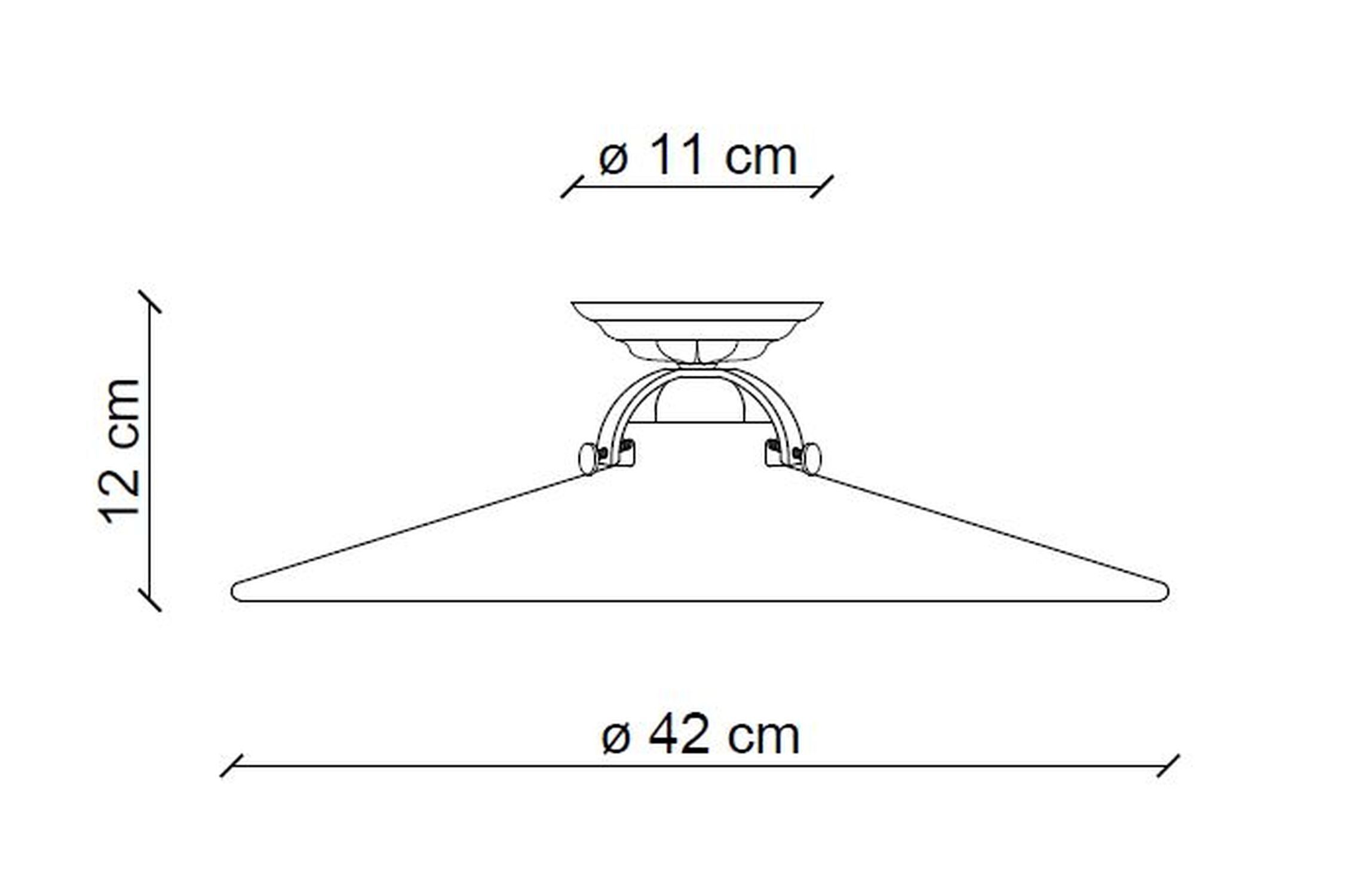 Deckenleuchte Metall Keramik rund D: 42 cm E27 Vintage Diagramm, Handlung