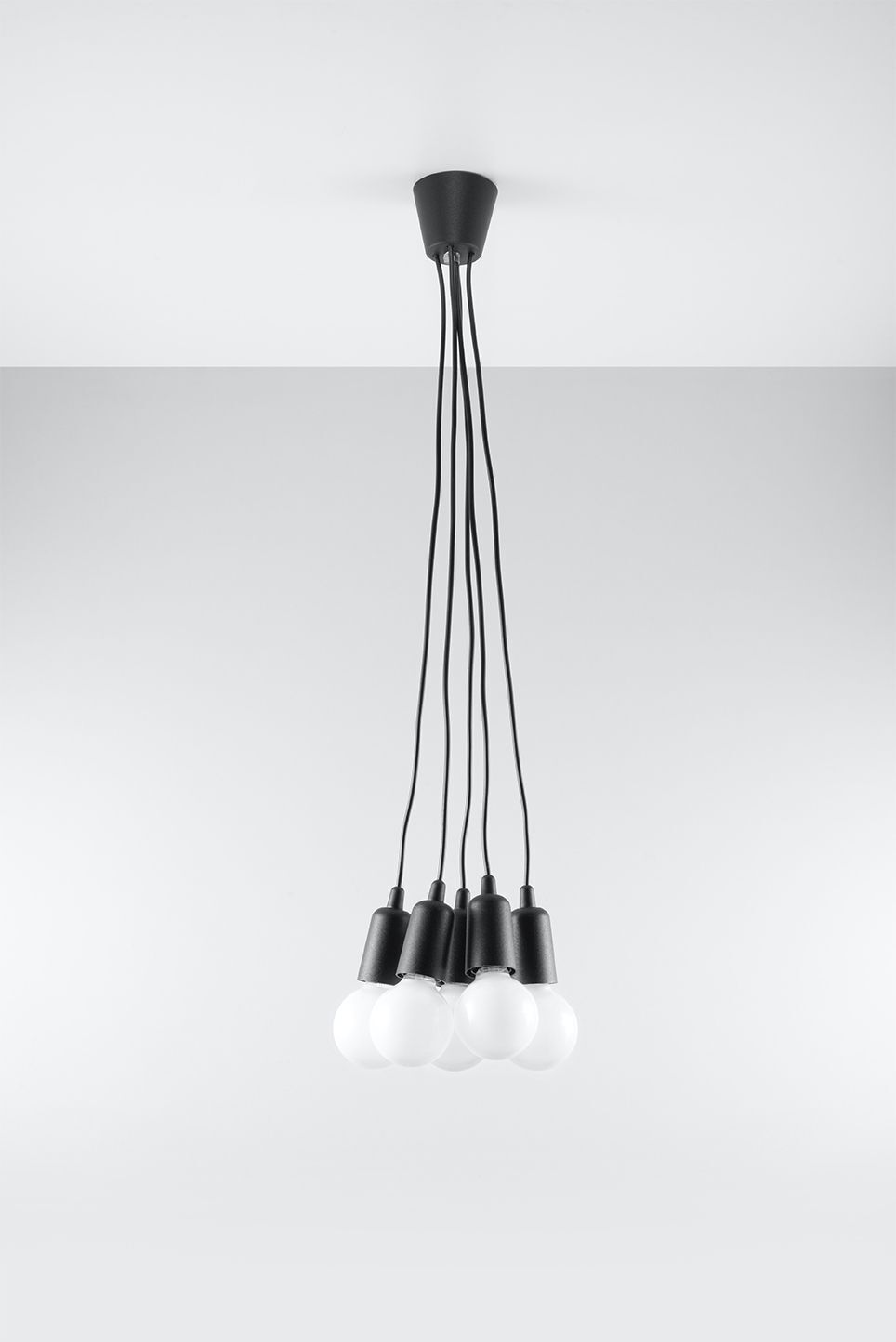 Pendelleuchte Schwarz verstellbar bis 90cm Retro NESSA