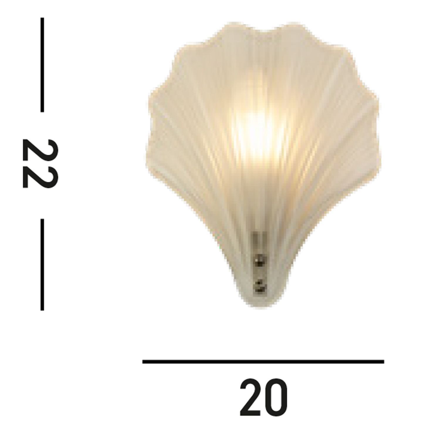 Dekorative Wandlampe Metall Glas T:11 cm IP44 in Silber