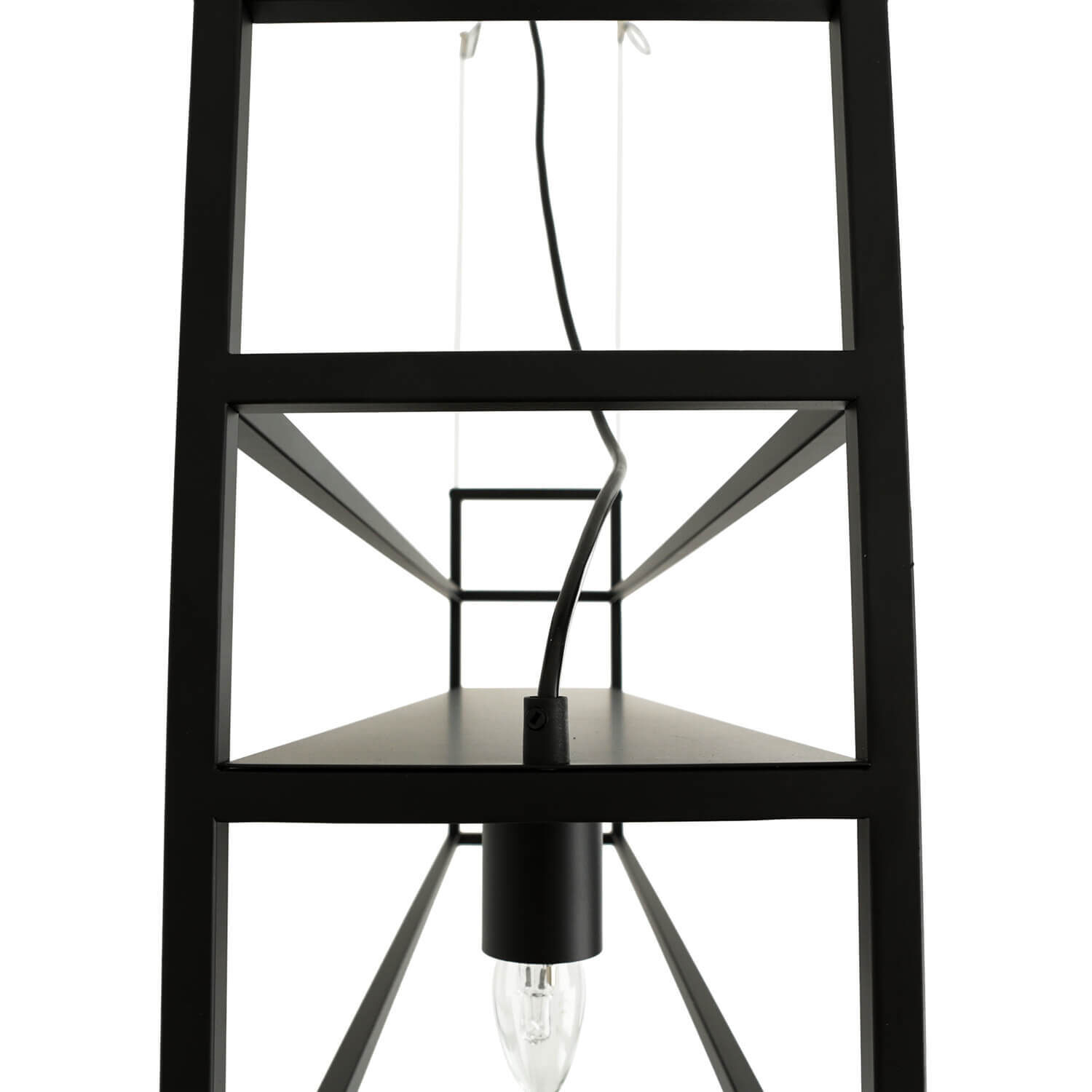 Hängelampe Schweberegal B: 102 cm 4x E27 Metall Lampe, Regal, Kronleuchter, Mobiliar