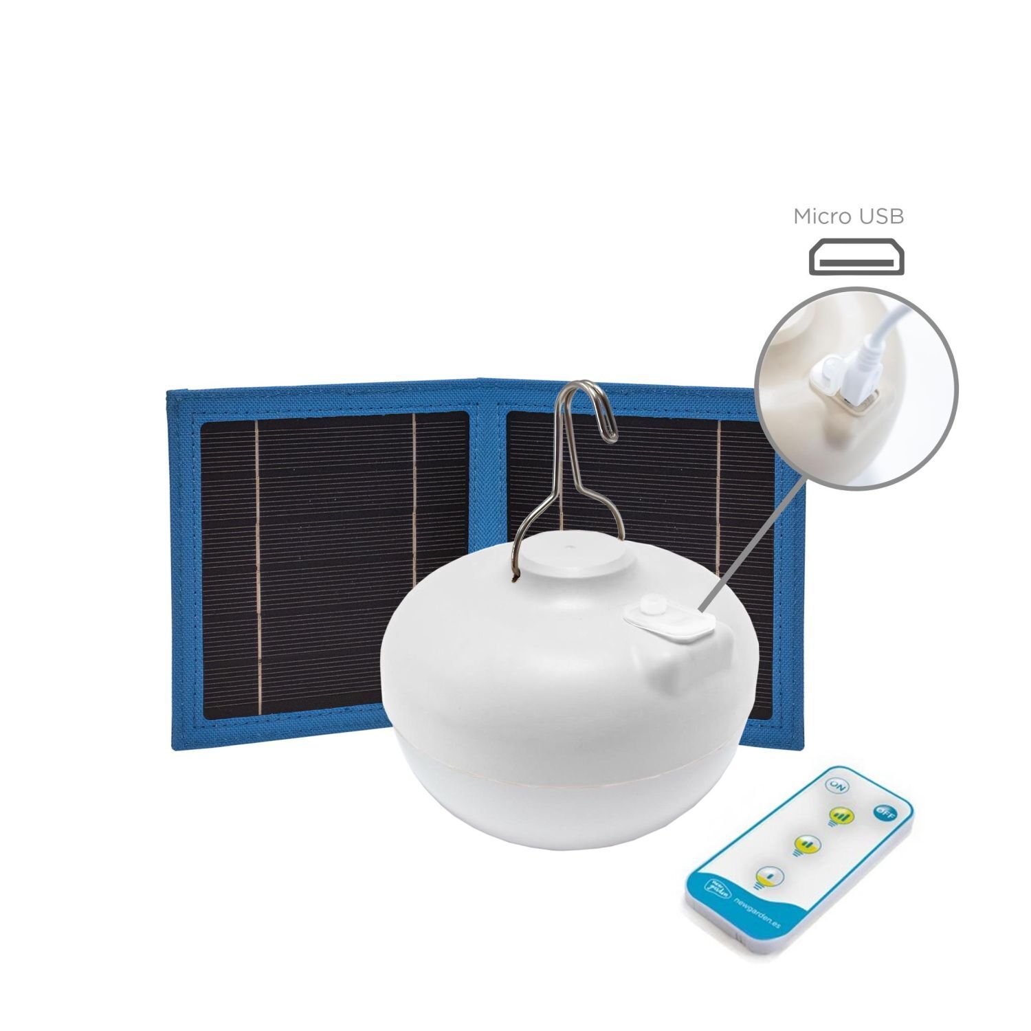 LED Leuchtmittel Akku Haken Magnet 2700 K dimmbar USB Solar CHERRY