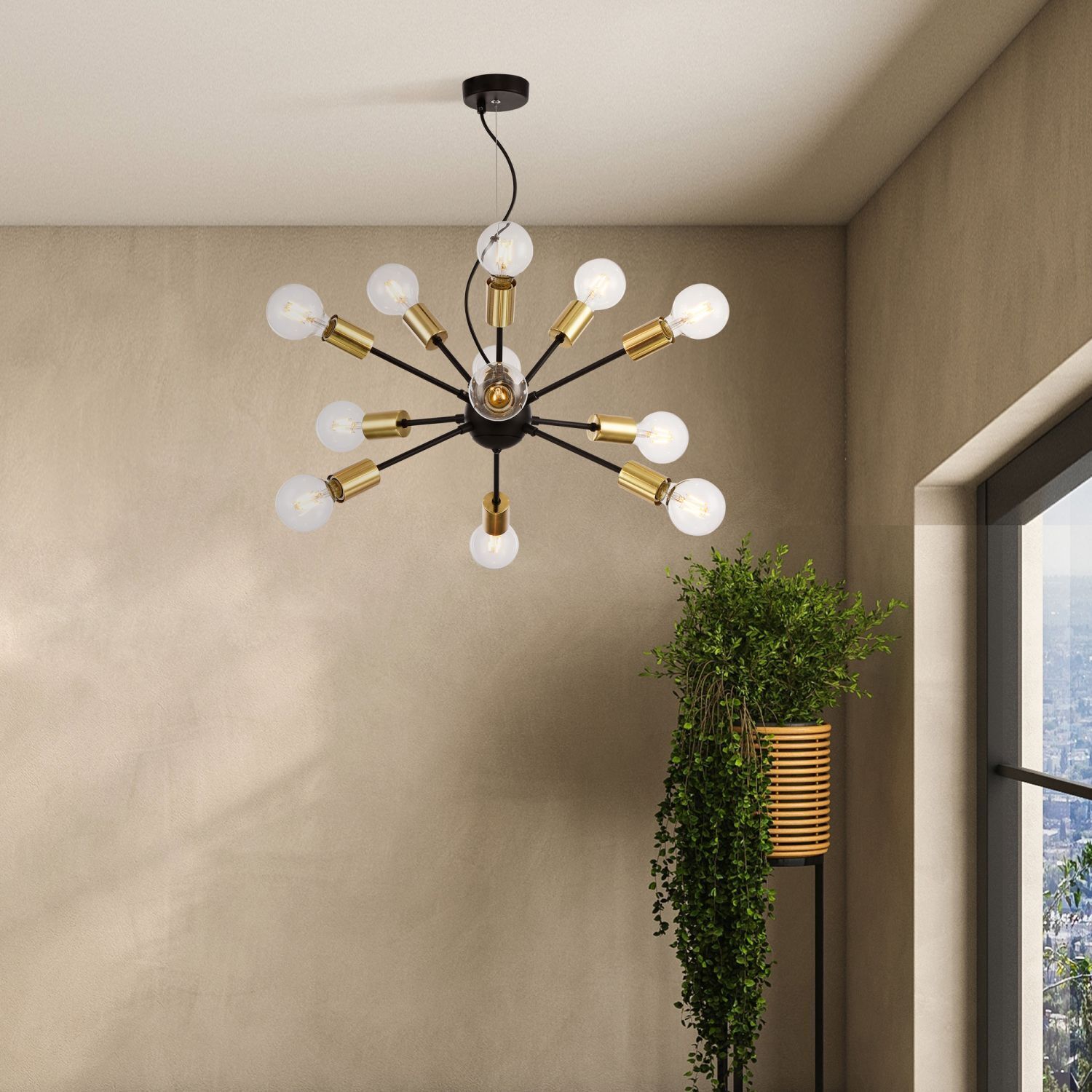 Pendelleuchte Metall B: 75 cm H: max. 156,2 cm E27