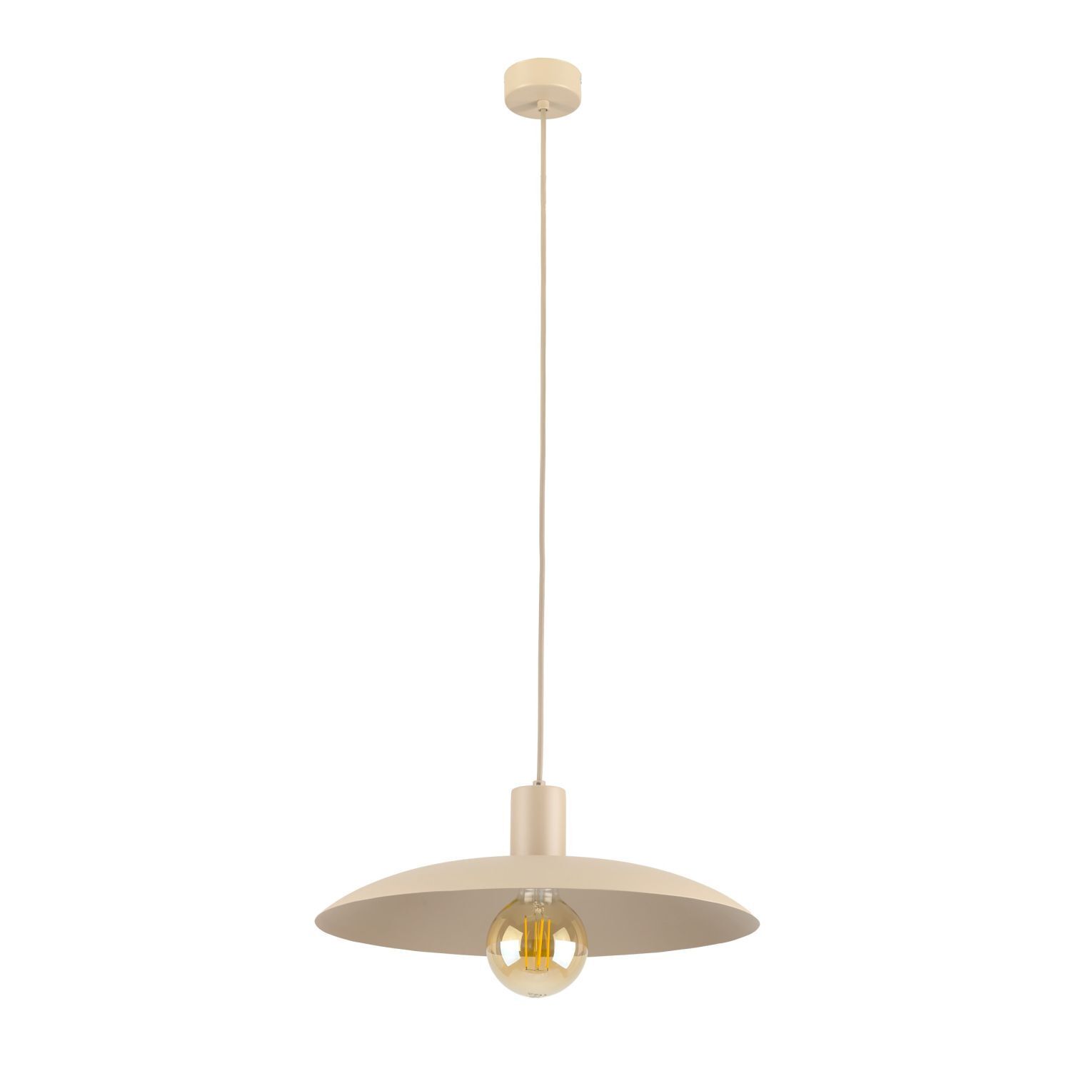 Runde Hängelampe Metall Sandgrau Ø41 cm E27 Loft