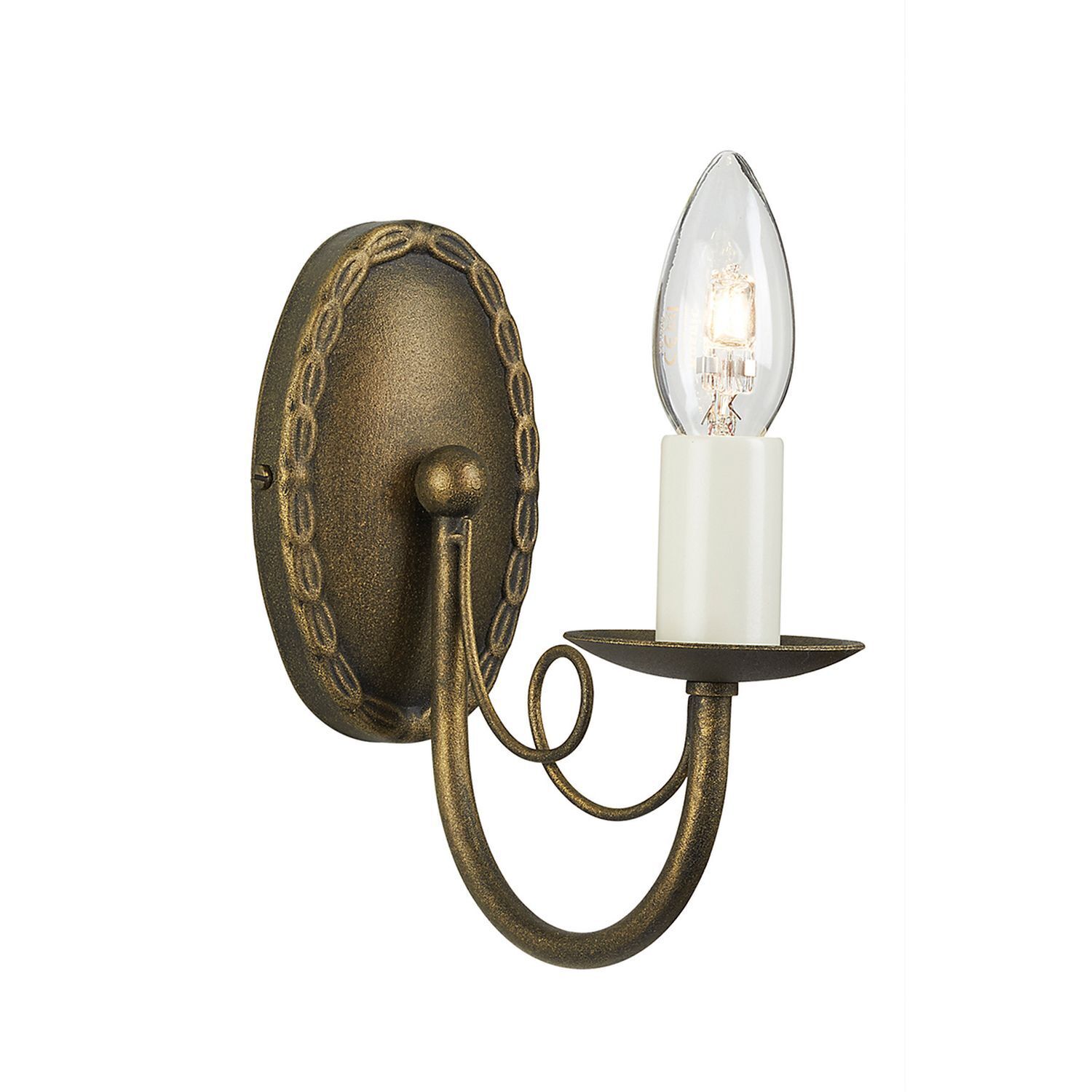 Wandleuchte GOTICA 5 Antik Gold Kerzenform Lampe