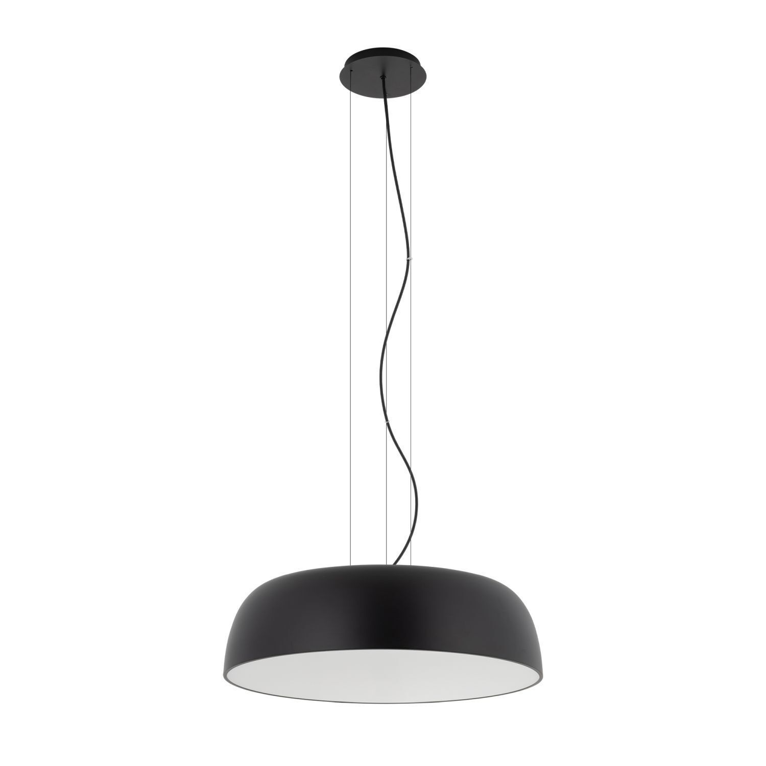 Hängelampe Schwarz Metall Ø58 cm E27 7-flmg blendarm