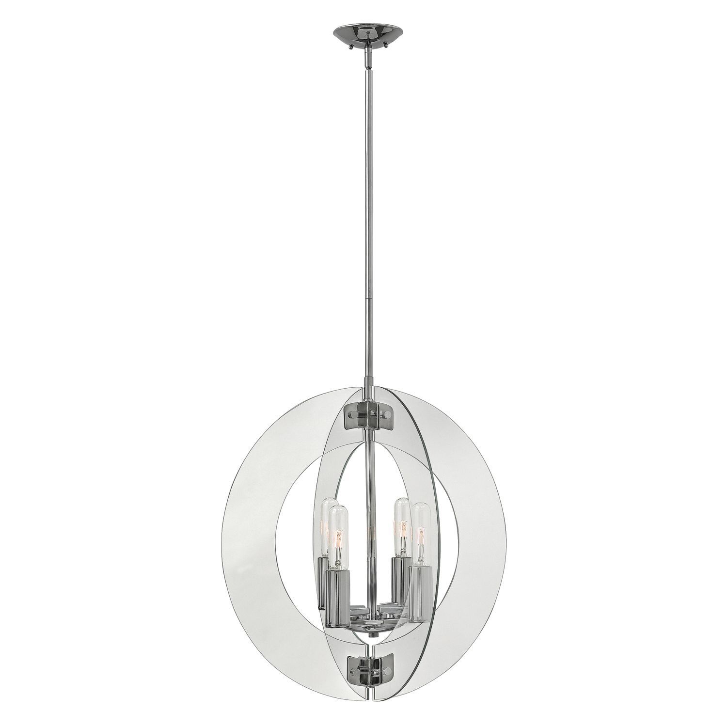 Deckenlampe Chrom Klar Metall Glas Modern BATILA