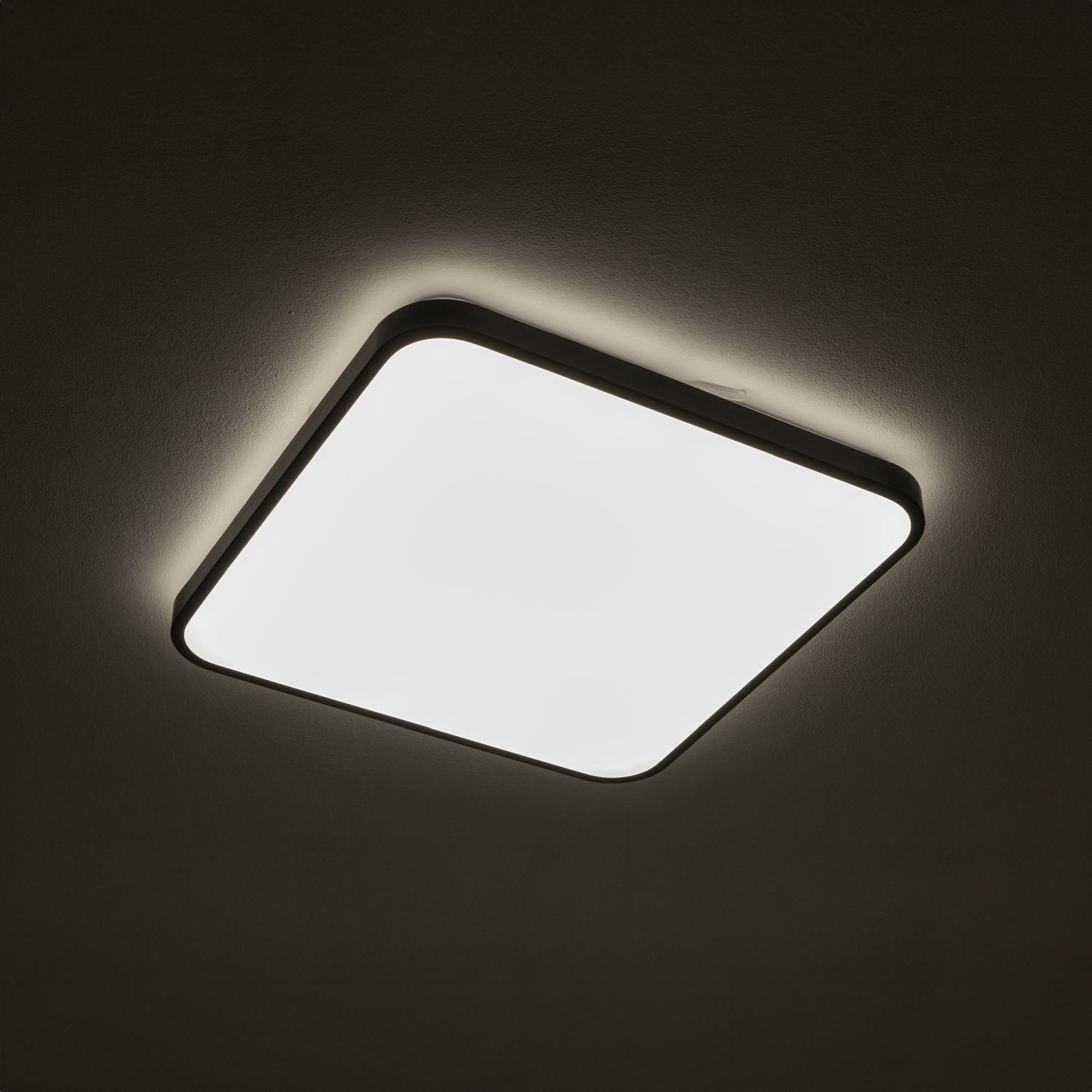 LED Deckenlampe Aluminium 32 W 3000 K Schwarz blendarm