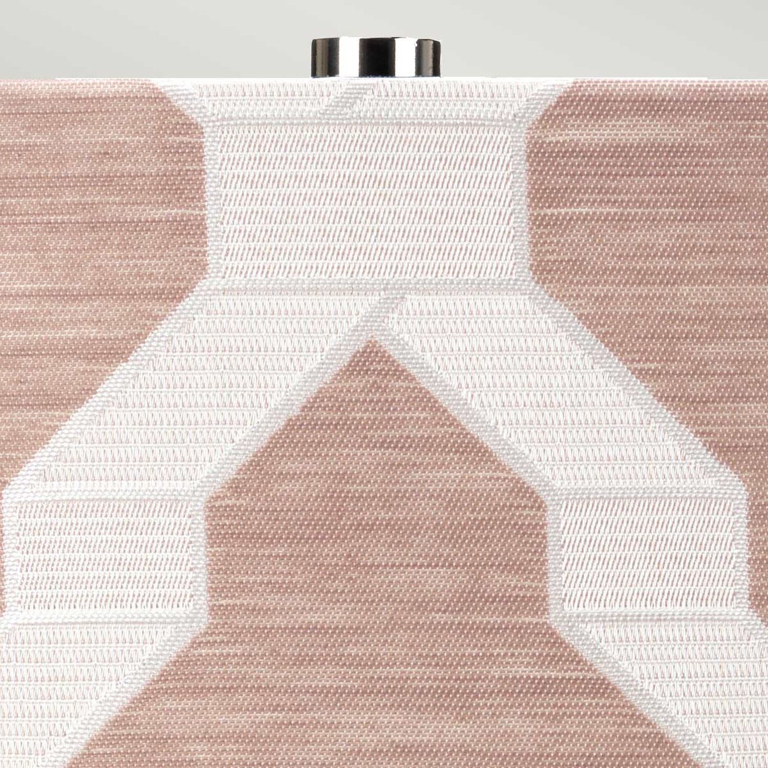 Tischlampe Keramik Stoff E27 69 cm hoch Weiß Rosa