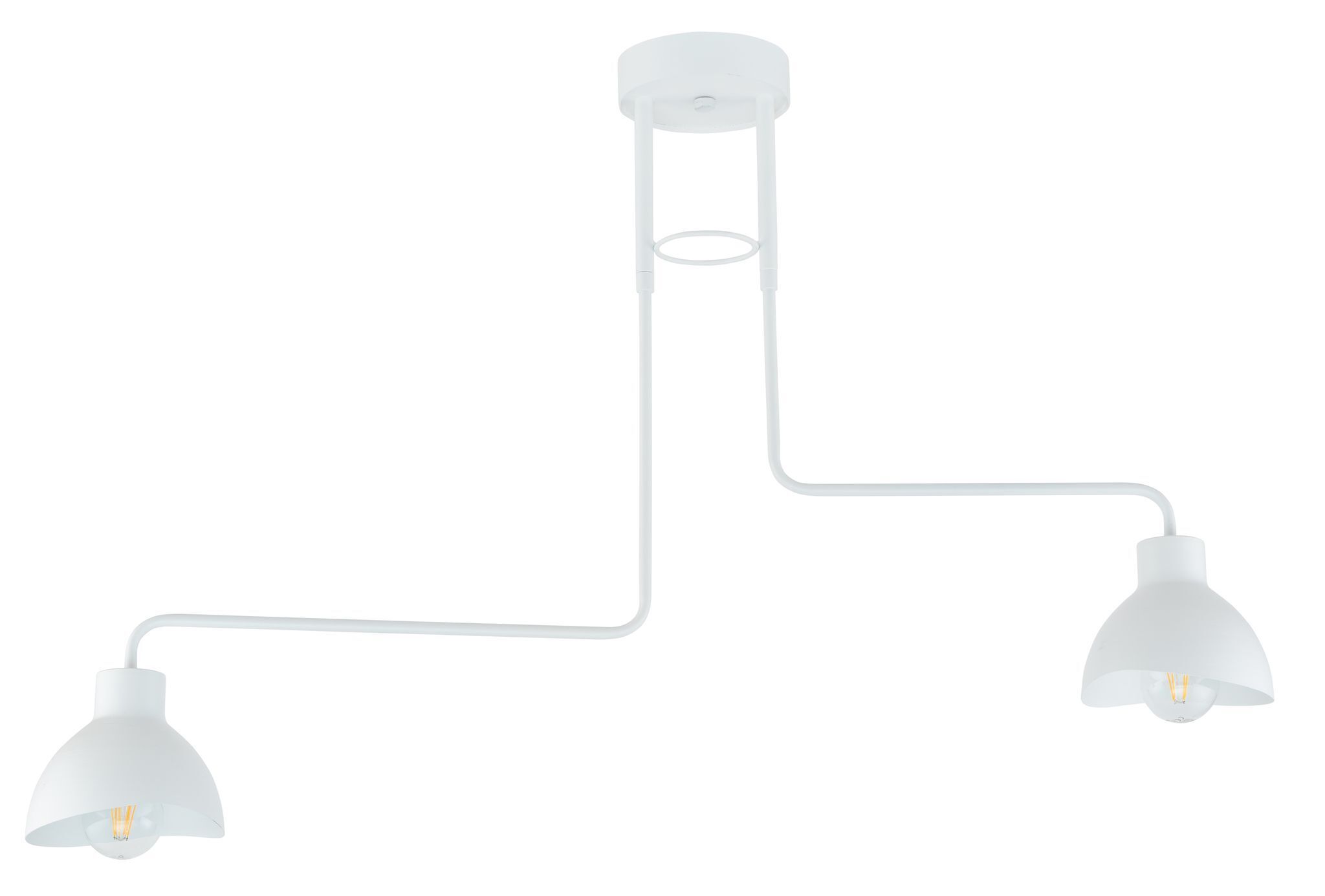 Weiße Deckenlampe Metall 2-flmg E27 bis 60W dekorativ