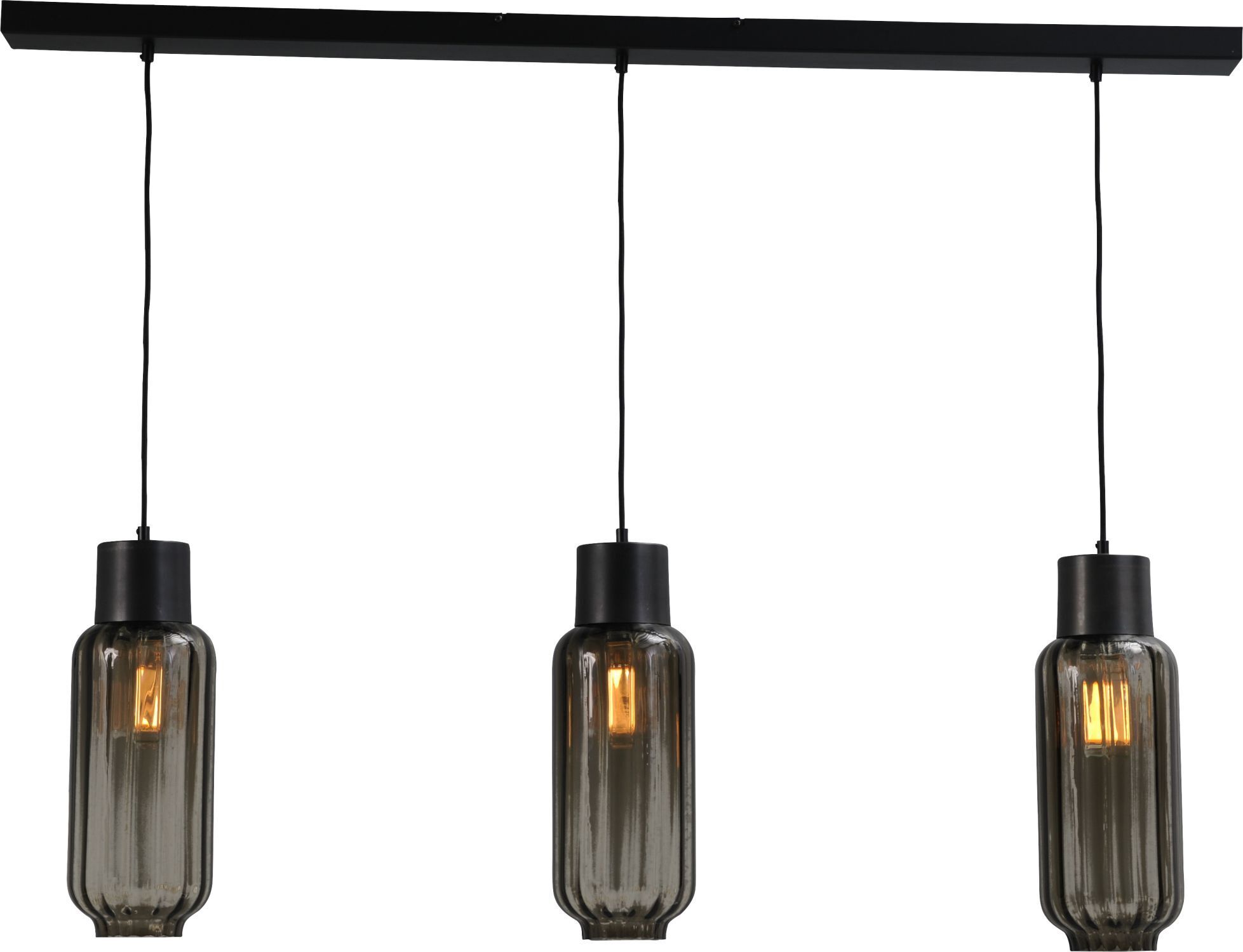 Hängeleuchte Esstisch 3-flammig Glas Metall 130 cm E27