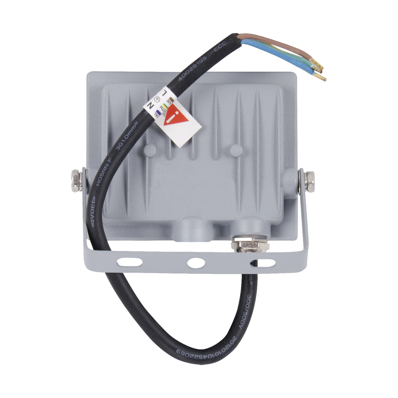 LED Flutlicht IP65 B: 11,1 cm 6200 K 850 lm klein schwenkbar Transformator, Elektrisch, Metall, Kabel, Verkabelung