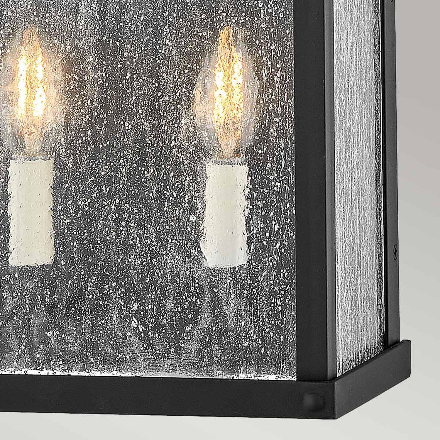 Außenleuchte Wand Vintage H: 44 cm IP44 Schwarz antik 2x E14