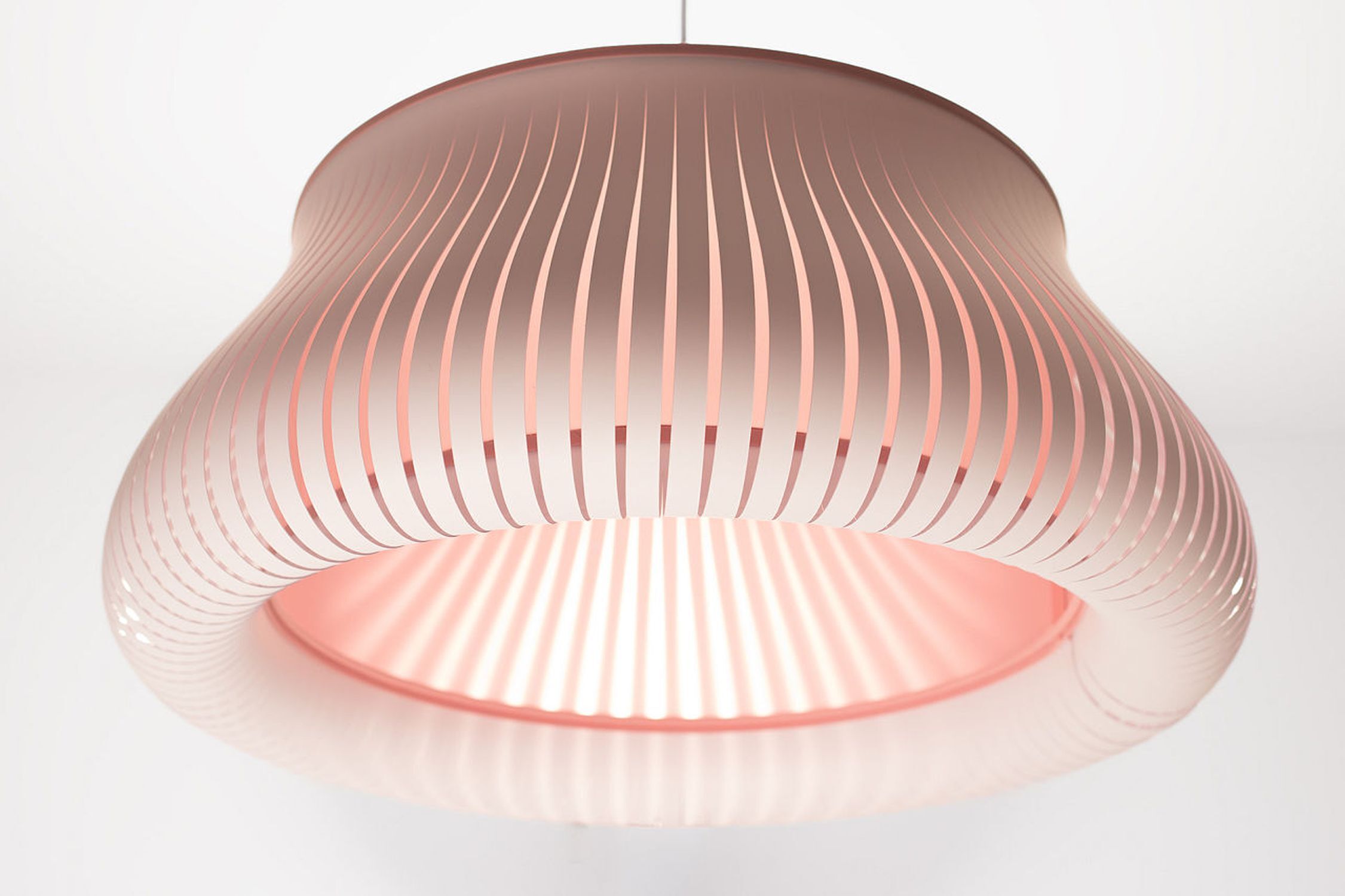 Hängelampe Weiß Rosa blendarm E27 Ø30 cm rund gemütlich Lampe, Lampenschirm