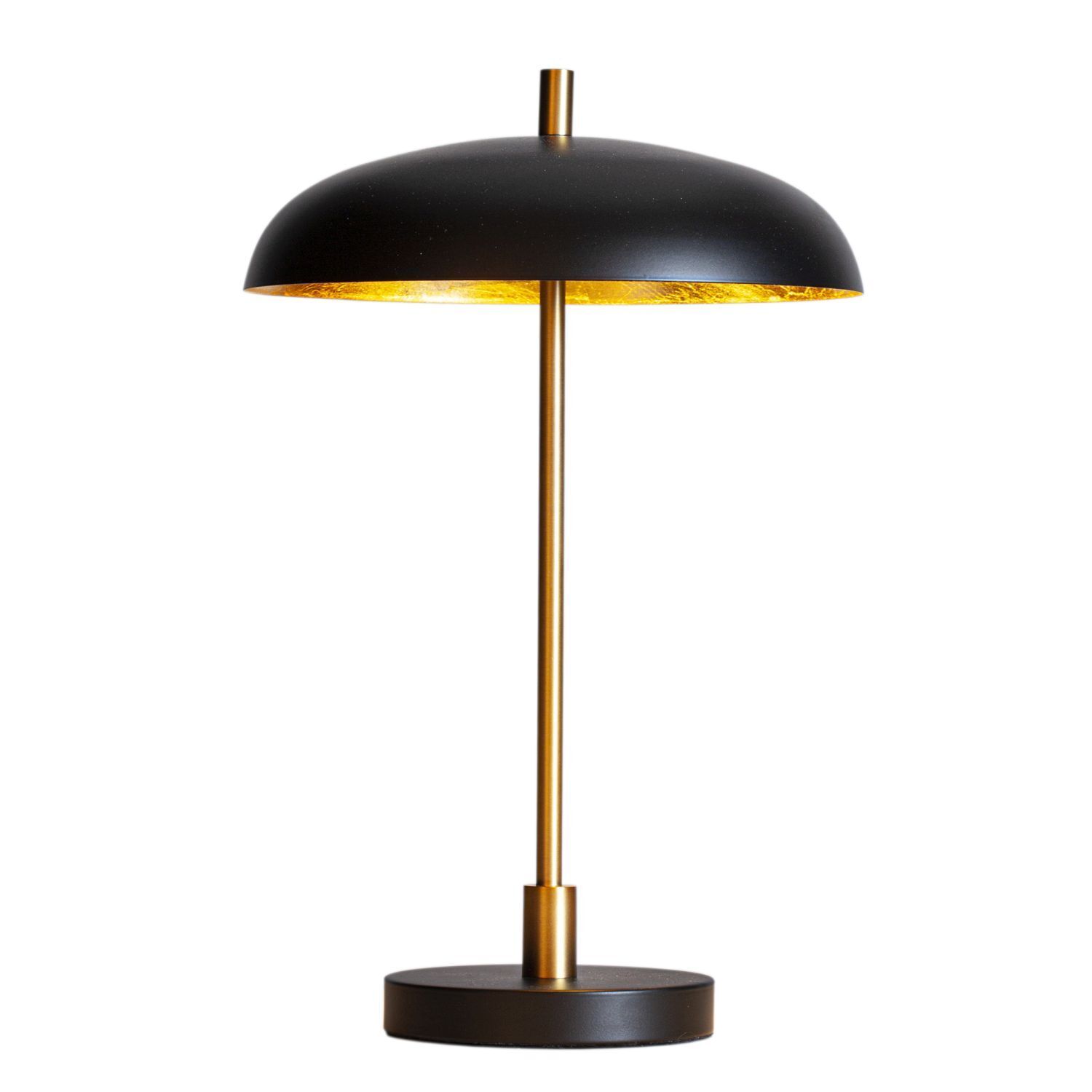 Tischlampe Metall Ø 28 cm 45 cm hoch Modern Schwarz Gold G9