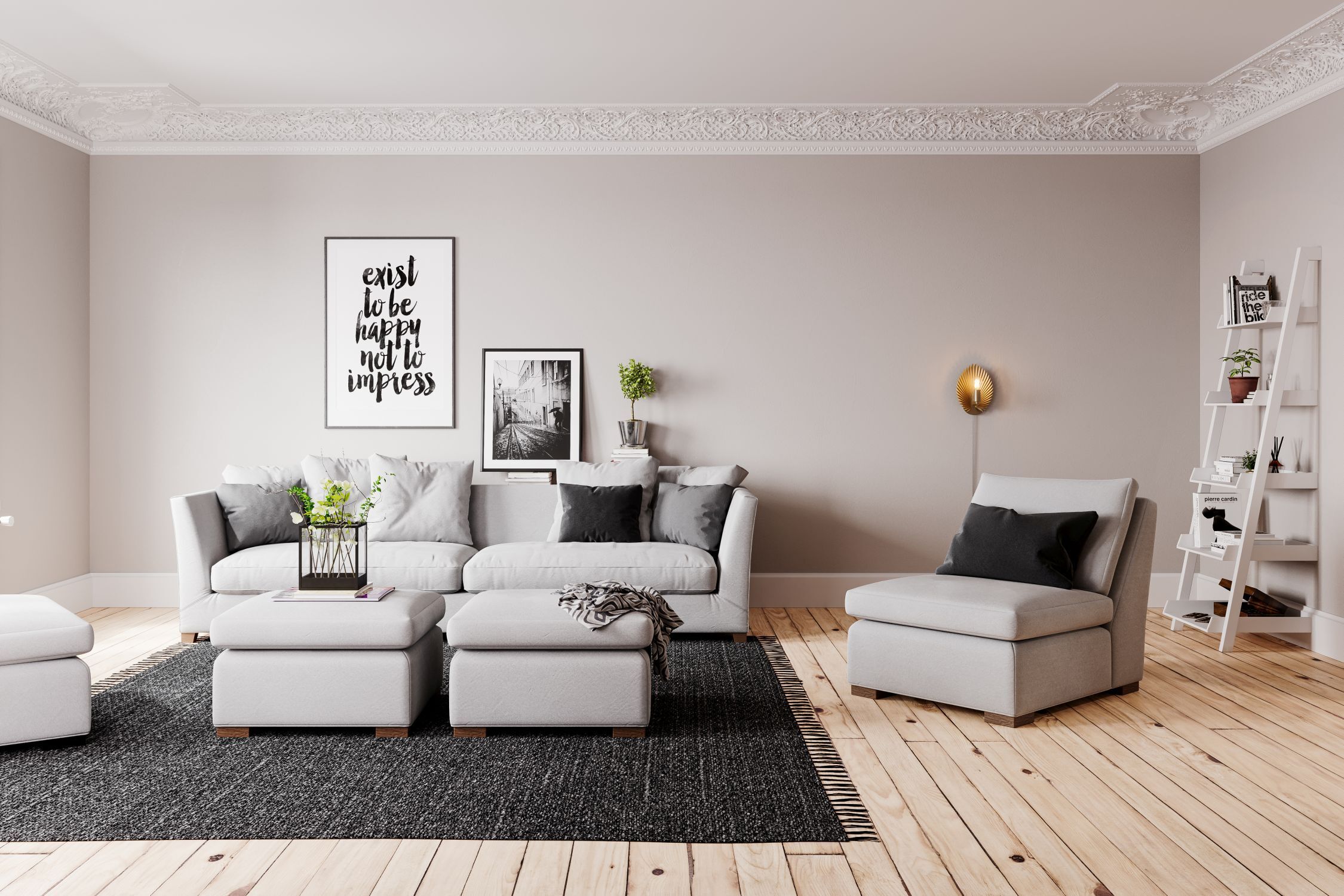 Dekoration für Zuhause, Mobiliar, Wohnzimmer, Kissen, Gemälde