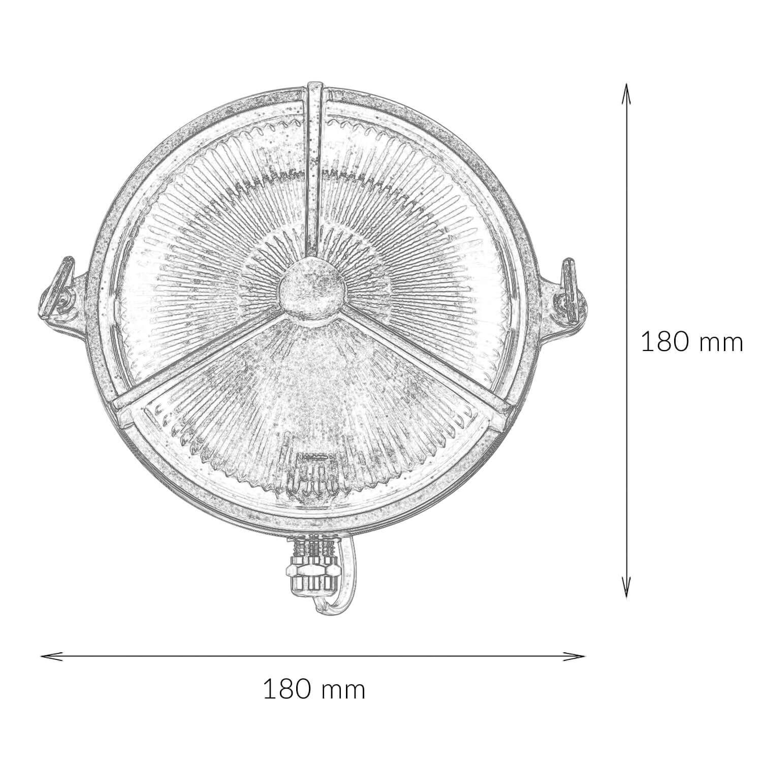 Außenwandleuchte Rund Messing Glas Maritim IP64 Haus