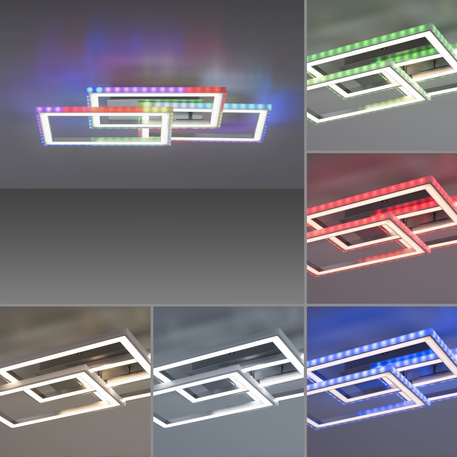 LED Deckenlampe Rainbow RGB dimmbar 5100 lm L:56 cm
